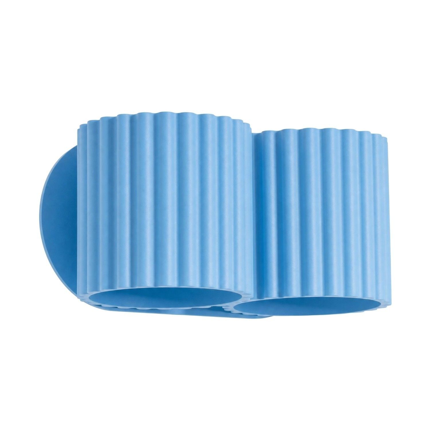 Licht-Erlebnisse Wandleuchte CAVON, ohne Leuchtmittel, Aluminium G9 21 cm breit Up Down Hellblau 2-flammig länglich Modern