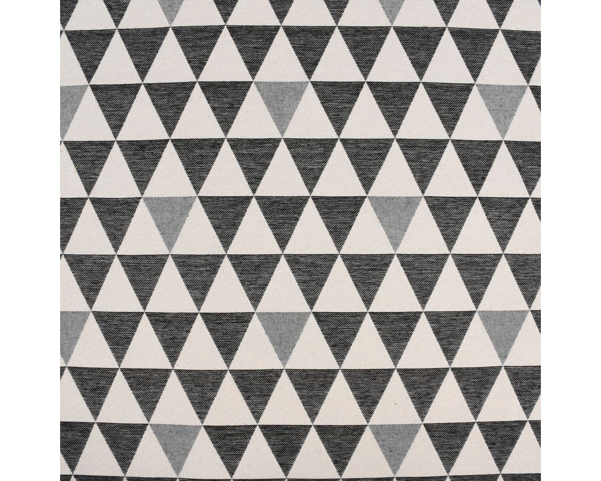 Thumbnail - SCHÖNER LEBEN. Stoff Dekostoff Doubleface Premium Triangel Retro Scandi schwarz hellbeige 1