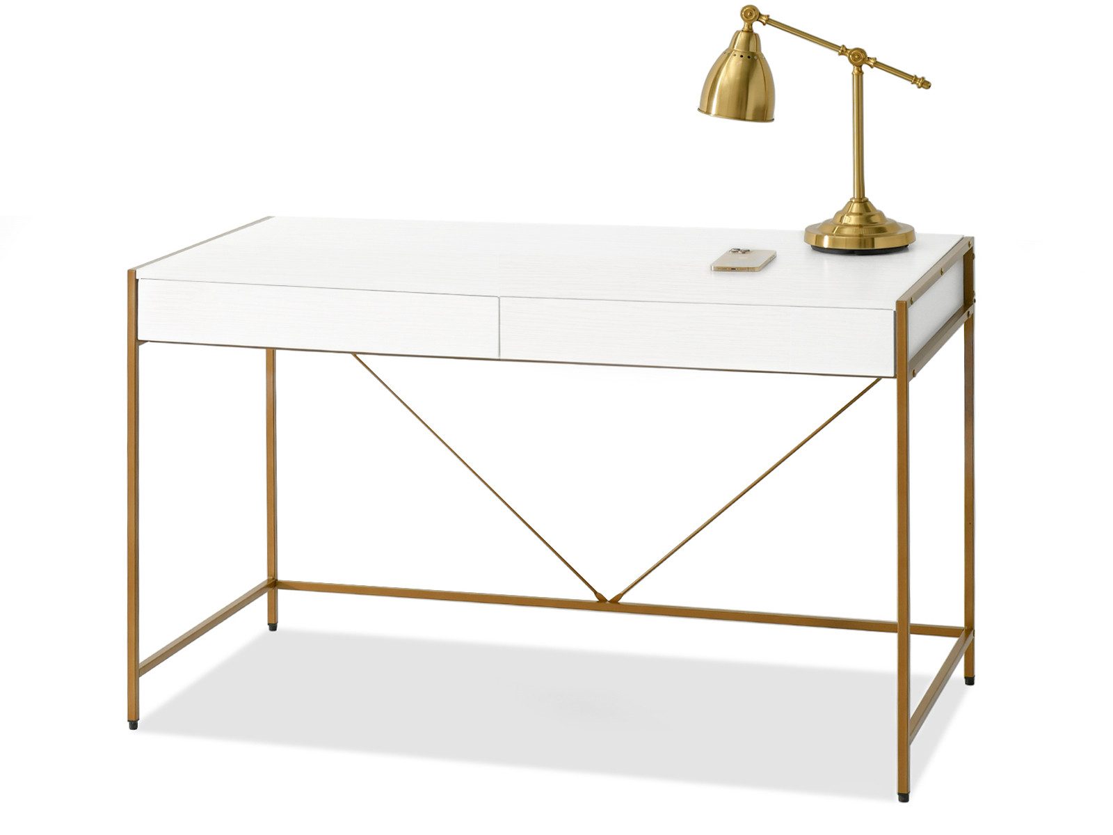 Compleo Schreibtisch mit 2 Schubladen, Breite: 123 cm, Modern design günstig online kaufen