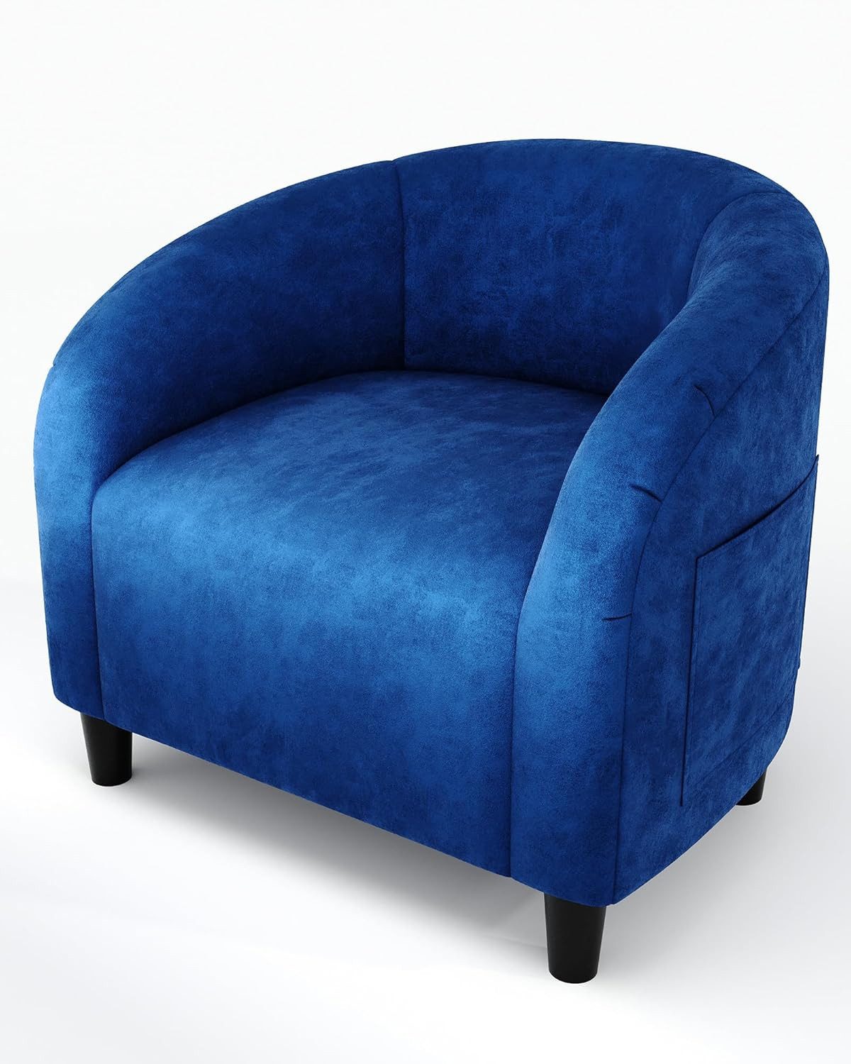 GarveeMore Sessel mit weich gepolstertem Sitz und stabilen Beinen für Wohnzimmer, Akzentstuhl,Fassstuhl,Bouclé-Sessel,Sherpa-Sessel,63x68x71cm