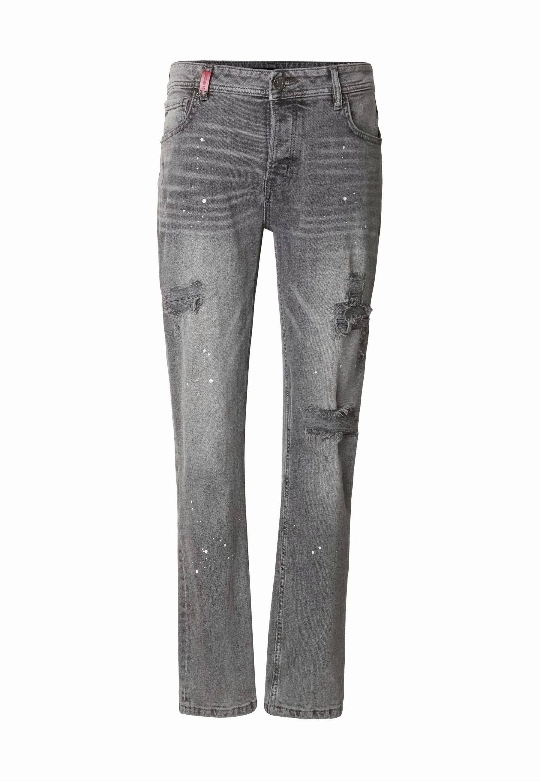 2Y Premium Bequeme Jeans 2Y Premium 2Y MATEO DESTROYED SLIM FIT JEANS