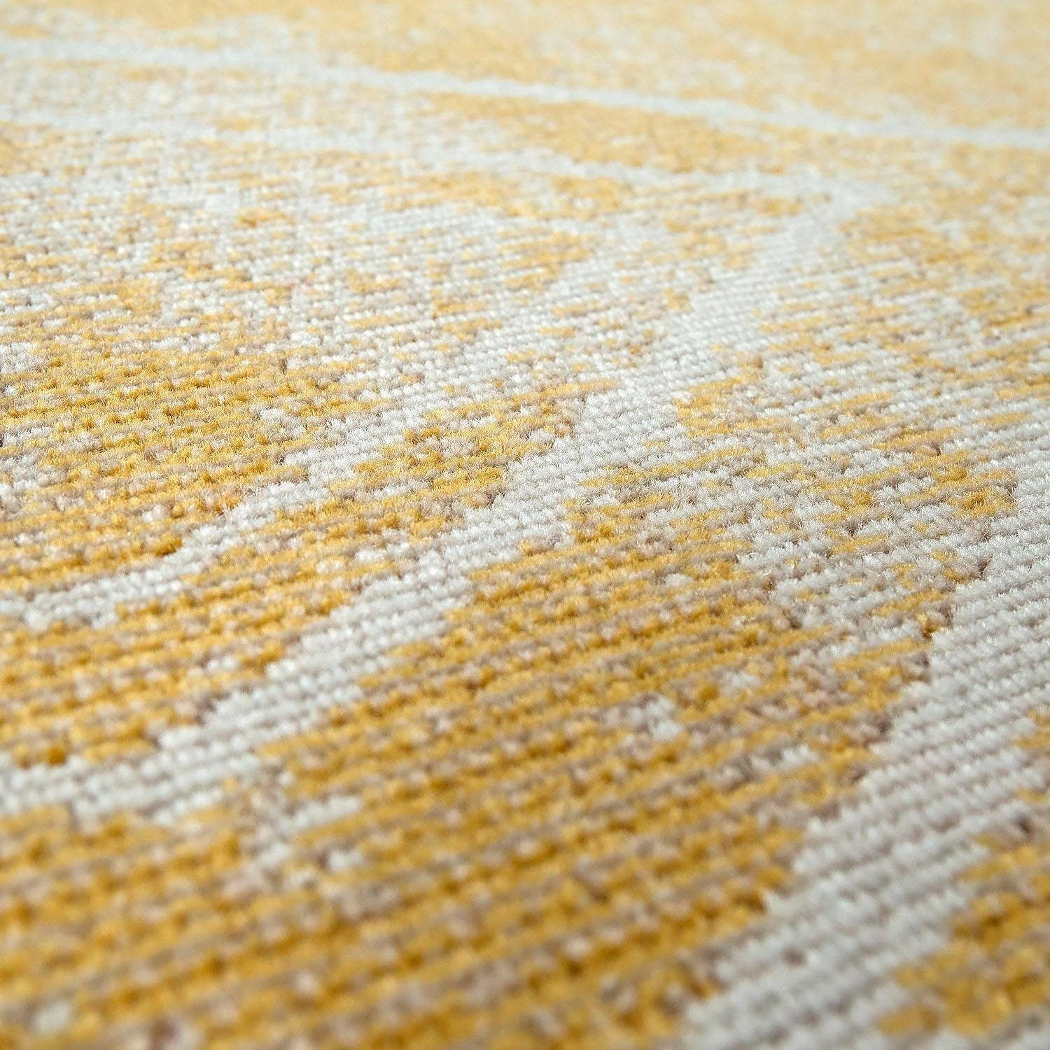 Teppich Artigo 427, Paco Home, rechteckig, Rauten geeignet Höhe: Kurzflor, 2 und mm, Design, In- gelb Outdoor