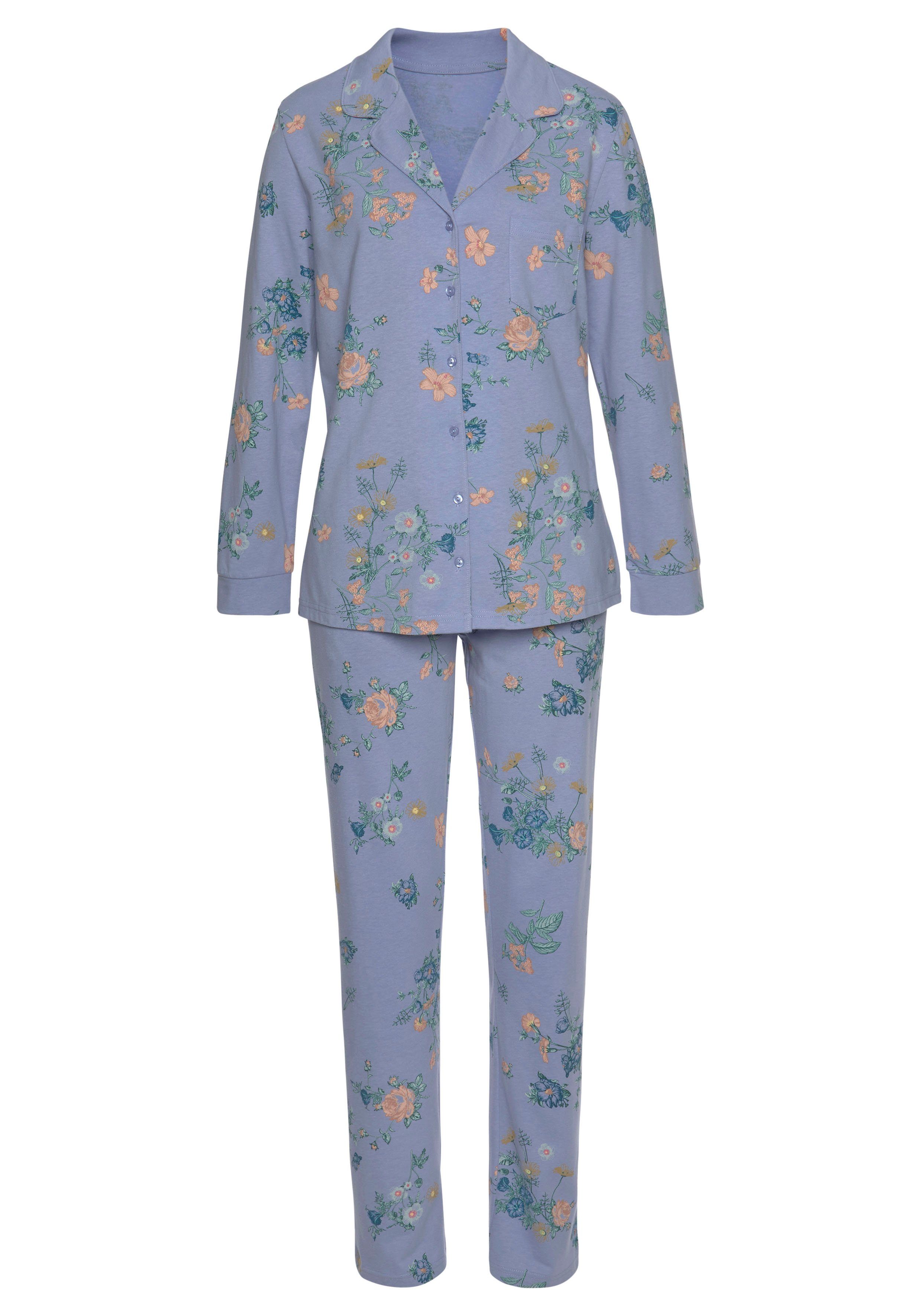 Vivance Dreams Pyjama 2 Stk. tlg., mit Blumen Print günstig online kaufen
