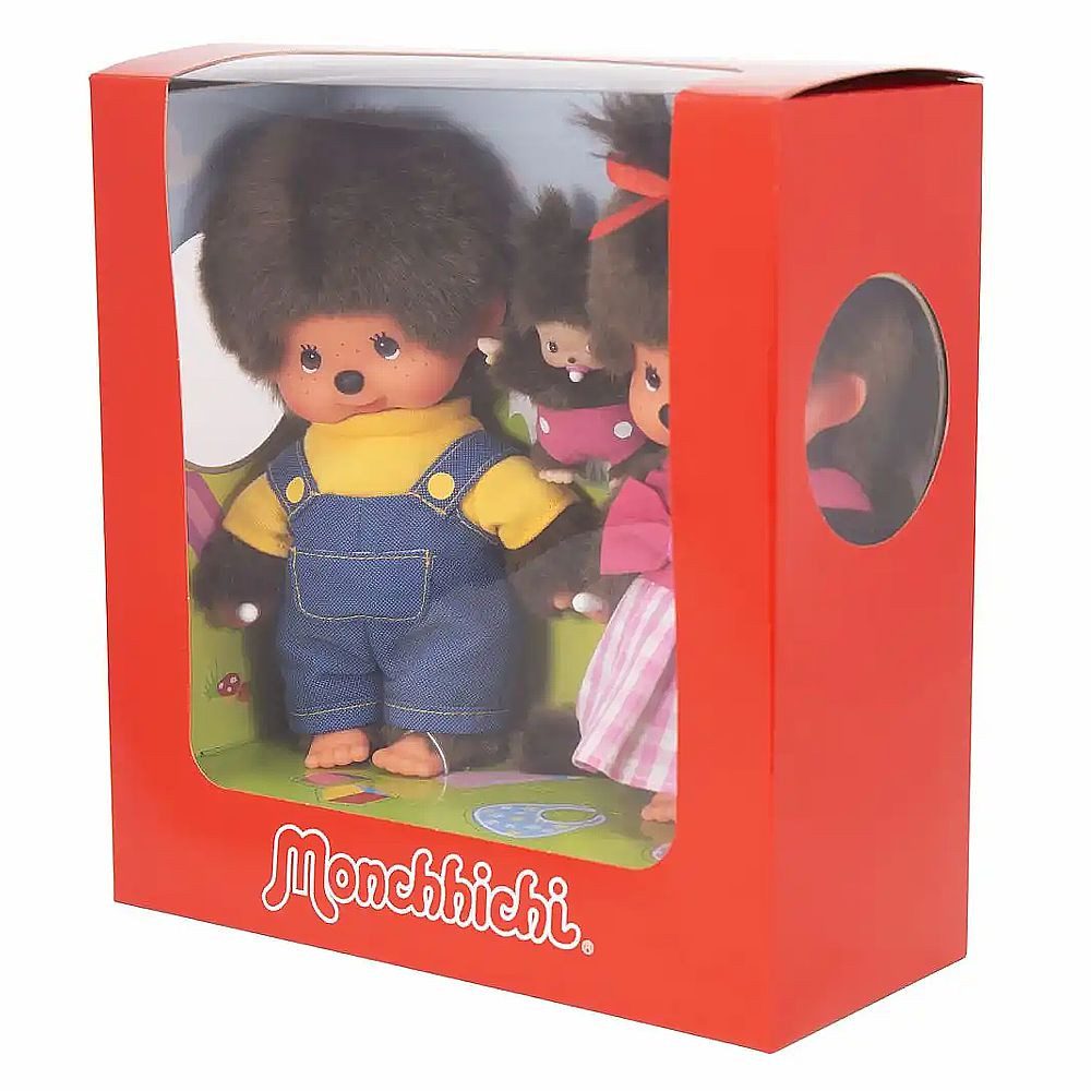 Monchhichi Plüschfigur Familien-Set Mutter, Vater & Kind 20 cm Monchhichi Puppe
