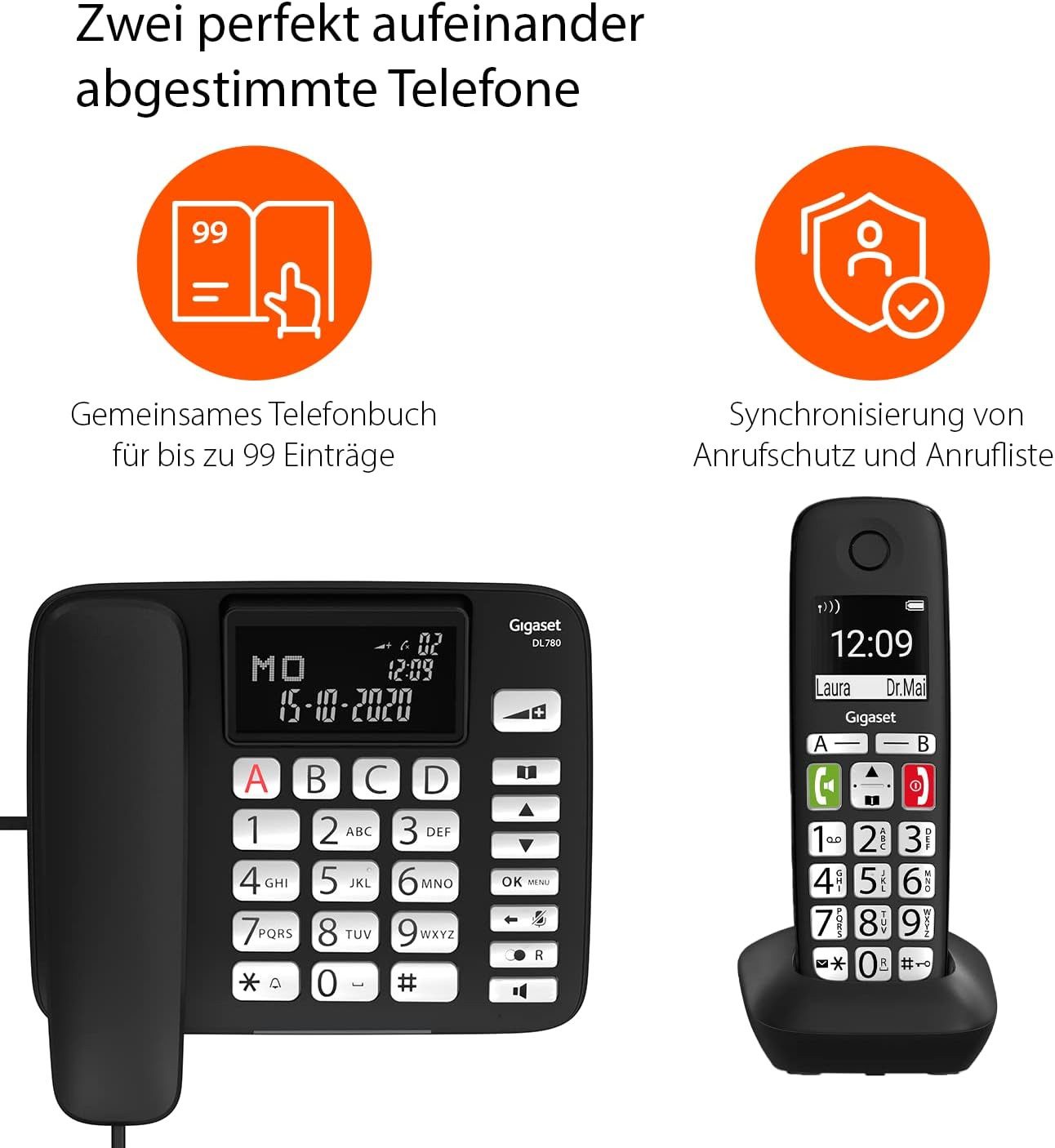 Gigaset DL780 Plus Großtastentelefon (Mobilteile: 1)