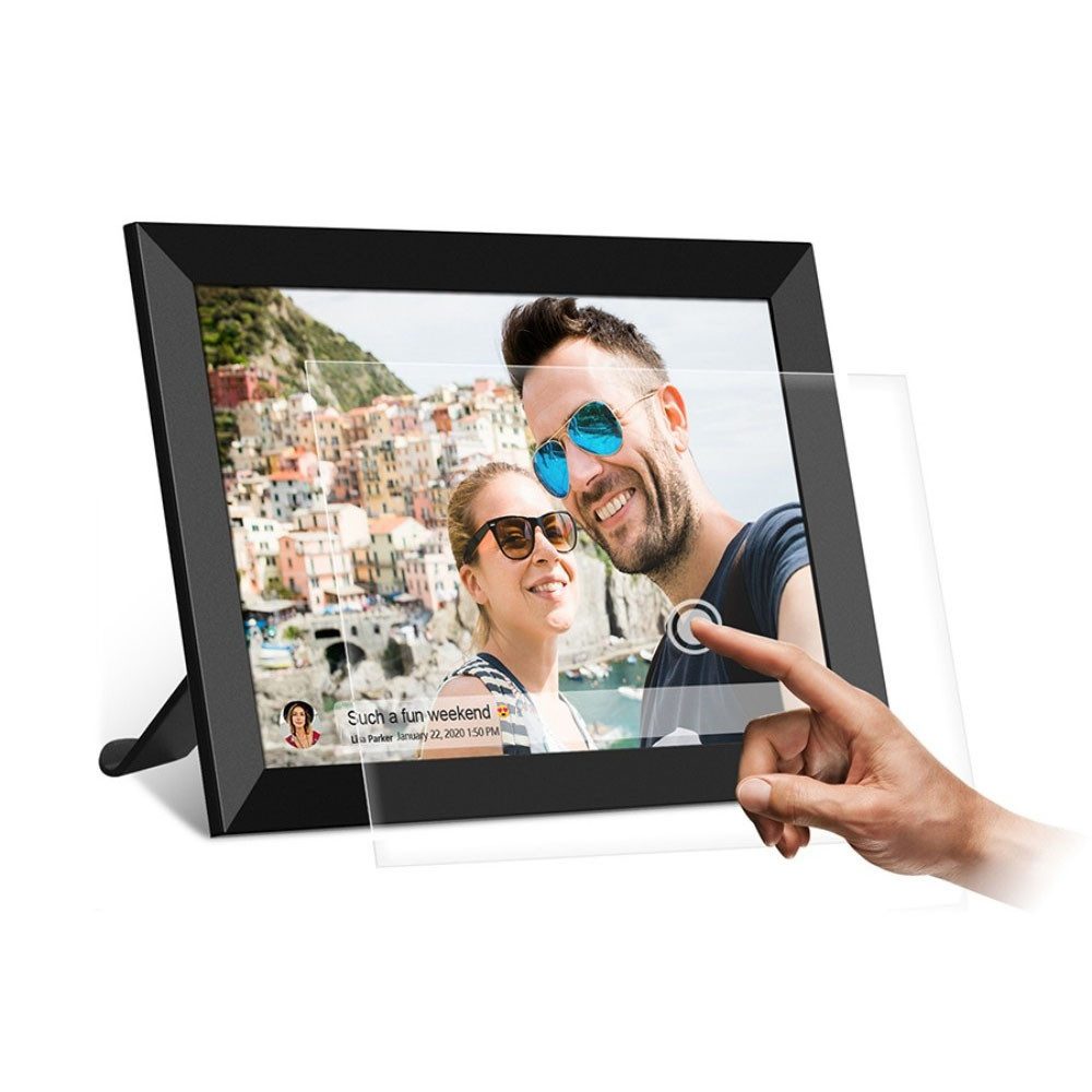Digitaler Bilderrahmen 10,1 Zoll WLAN – 64 GB, IPS-Touchscreen, Automatische Drehung