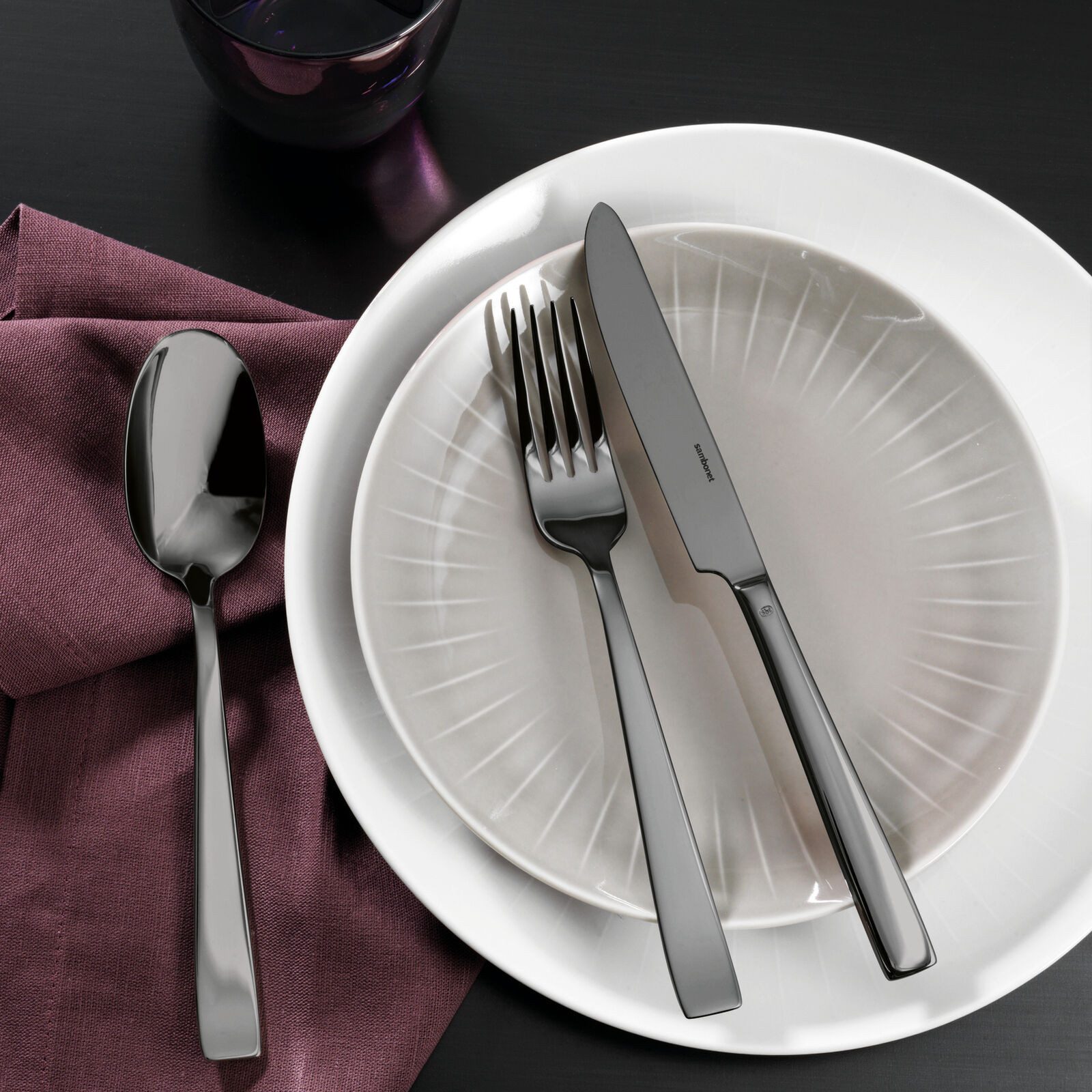 sambonet Besteck-Set Sambonet Flat Besteck-Set, 30-teilig (30-tlg), 6 Personen, Edelstahl rostfrei
