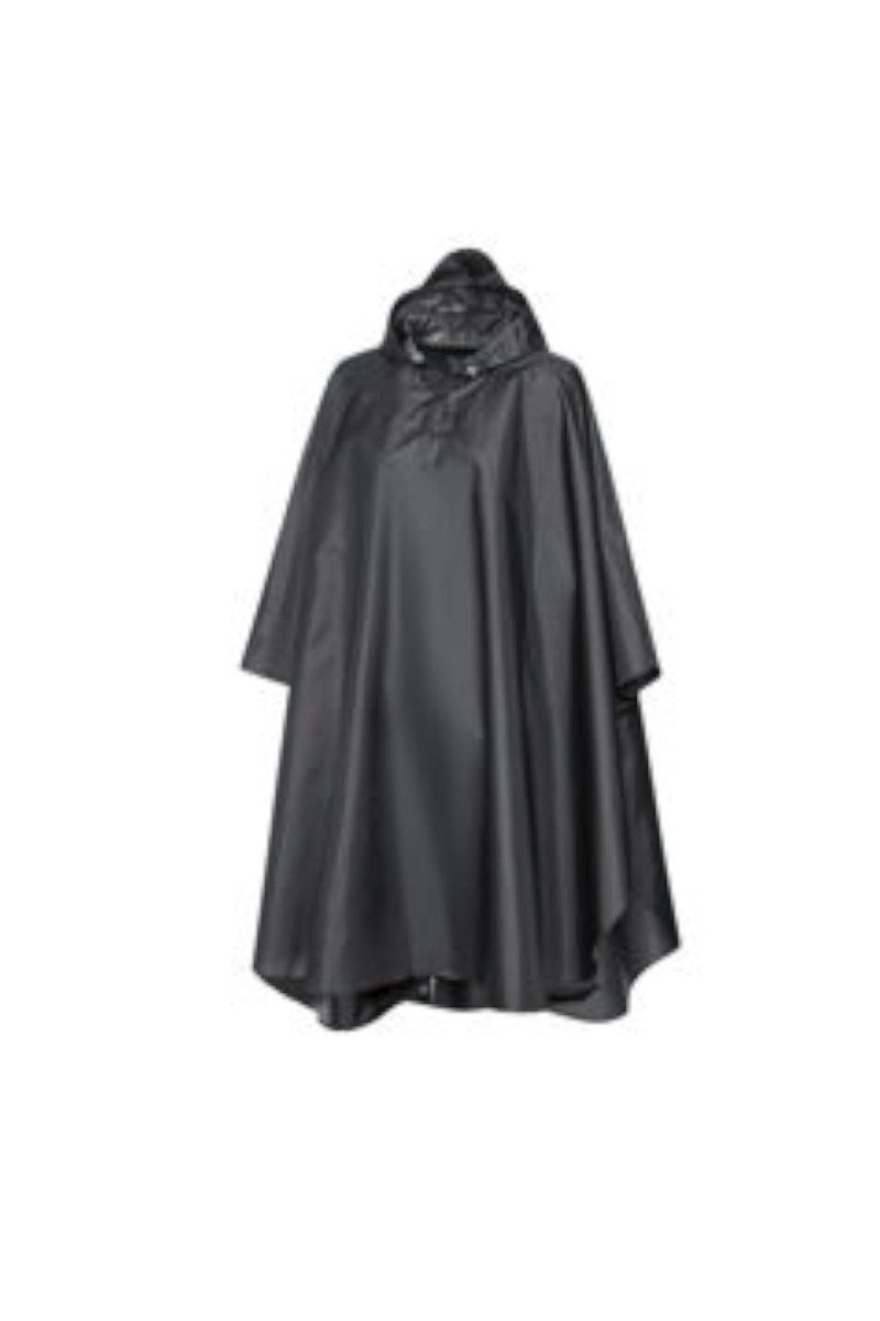 Rocktrail Regenmantel Unisex Regencape One Size Winddicht Wasserdicht Schwarz (2-tlg., Mit Packtasche) Wind- und wasserdicht