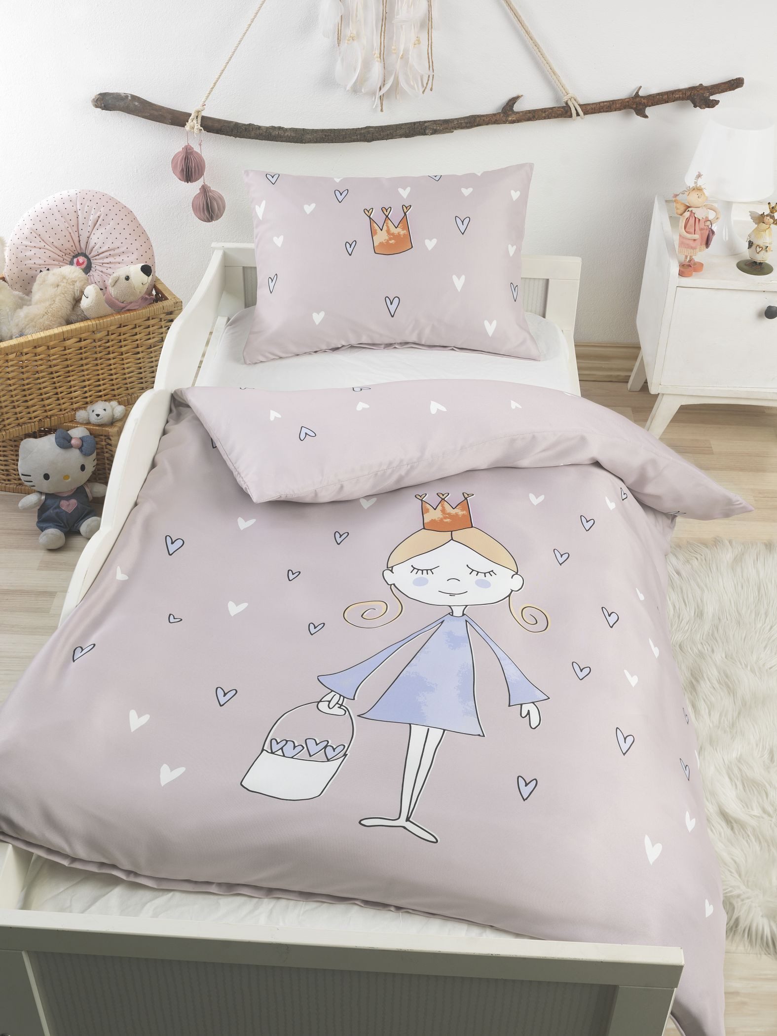 Optidream Babybettwäsche Set Renforcé 100x135 Design Princess, Renforcé, 2 günstig online kaufen