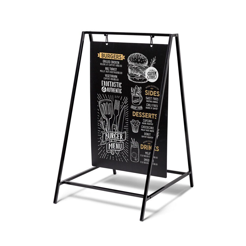 Showdown Displays Einzelrahmen Showdown Kreidetafel Kundenstopper Swing - 50x70cm - Schwarz, (1 St)