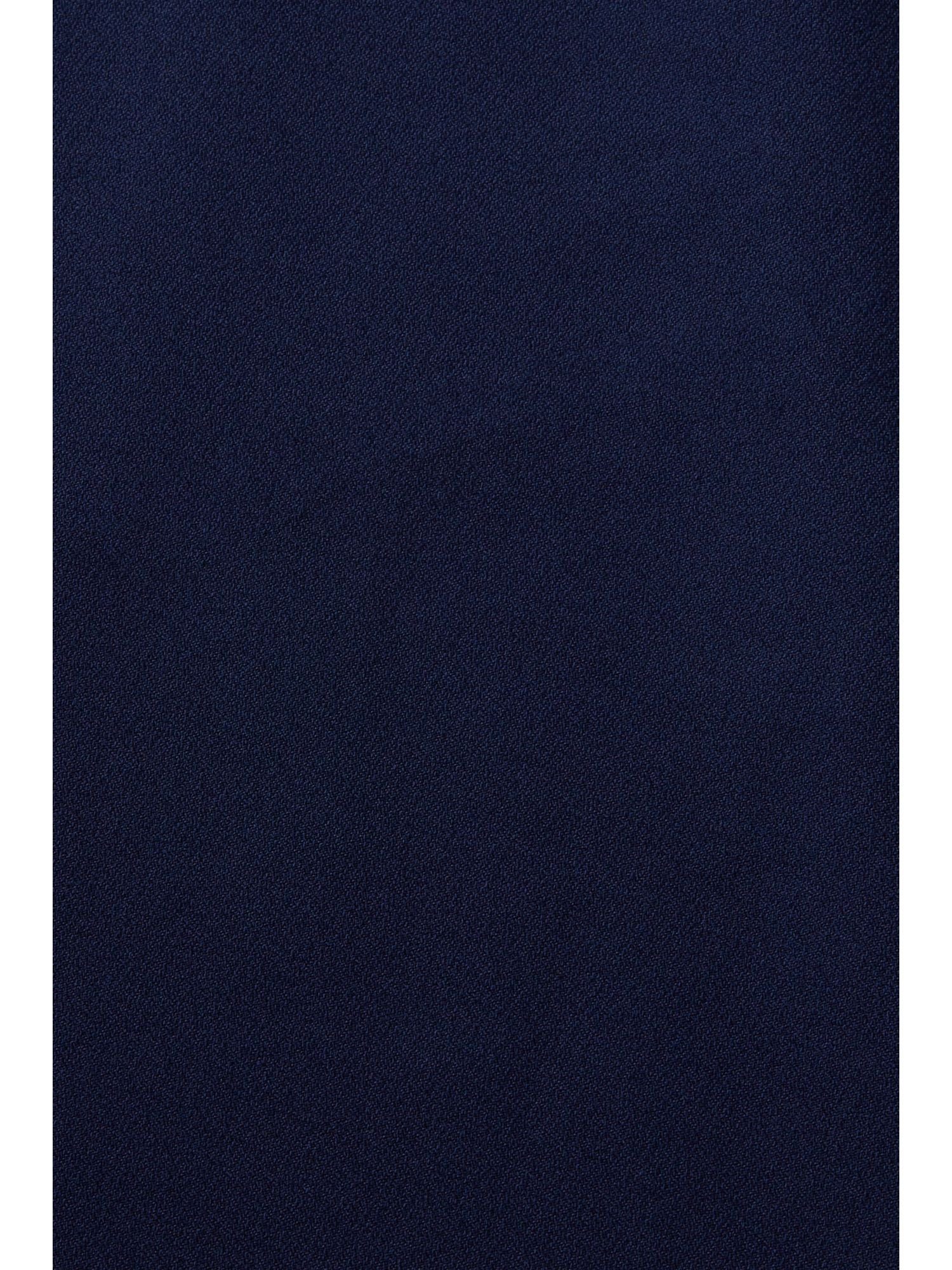 Collection Stretch-Bluse Kanten mit offenen DARK Langarmbluse BLUE Esprit