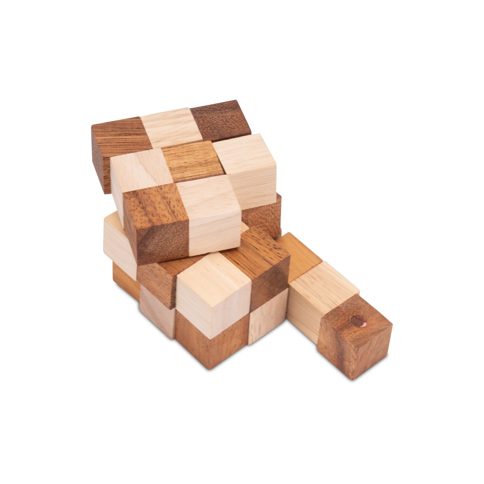 LOGOPLAY 3D-Puzzle Schlangenwürfel 3x3 Gr. L, Puzzleteile, Schlangenwürfel 3x3 Gr. L 7,5 cm Kantenlänge Snake Cube 3D Puzzle aus