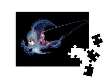 puzzleYOU Puzzle Unterwasserfoto eines blauen Oktopusses, 48 Puzzleteile, puzzleYOU-Kollektionen Tintenfische