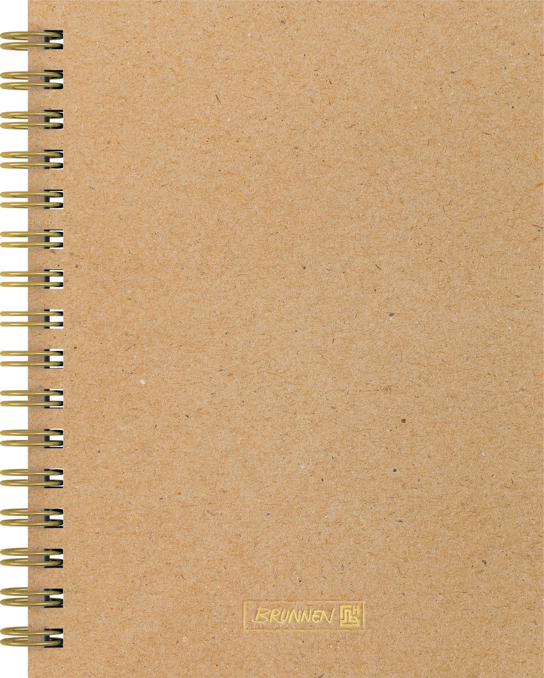 BRUNNEN Collegeblock BRUNNEN 105589572 Notizbuch Wire-O A5 dotted caramel
