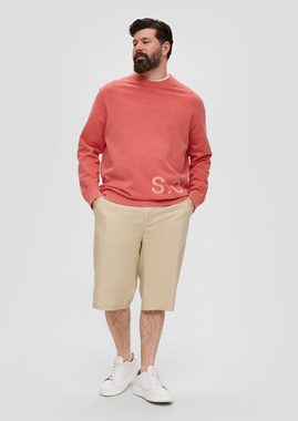 s.Oliver Sweatshirt Baumwoll-Sweatshirt mit Logo-Print Garment Dye, Artwork