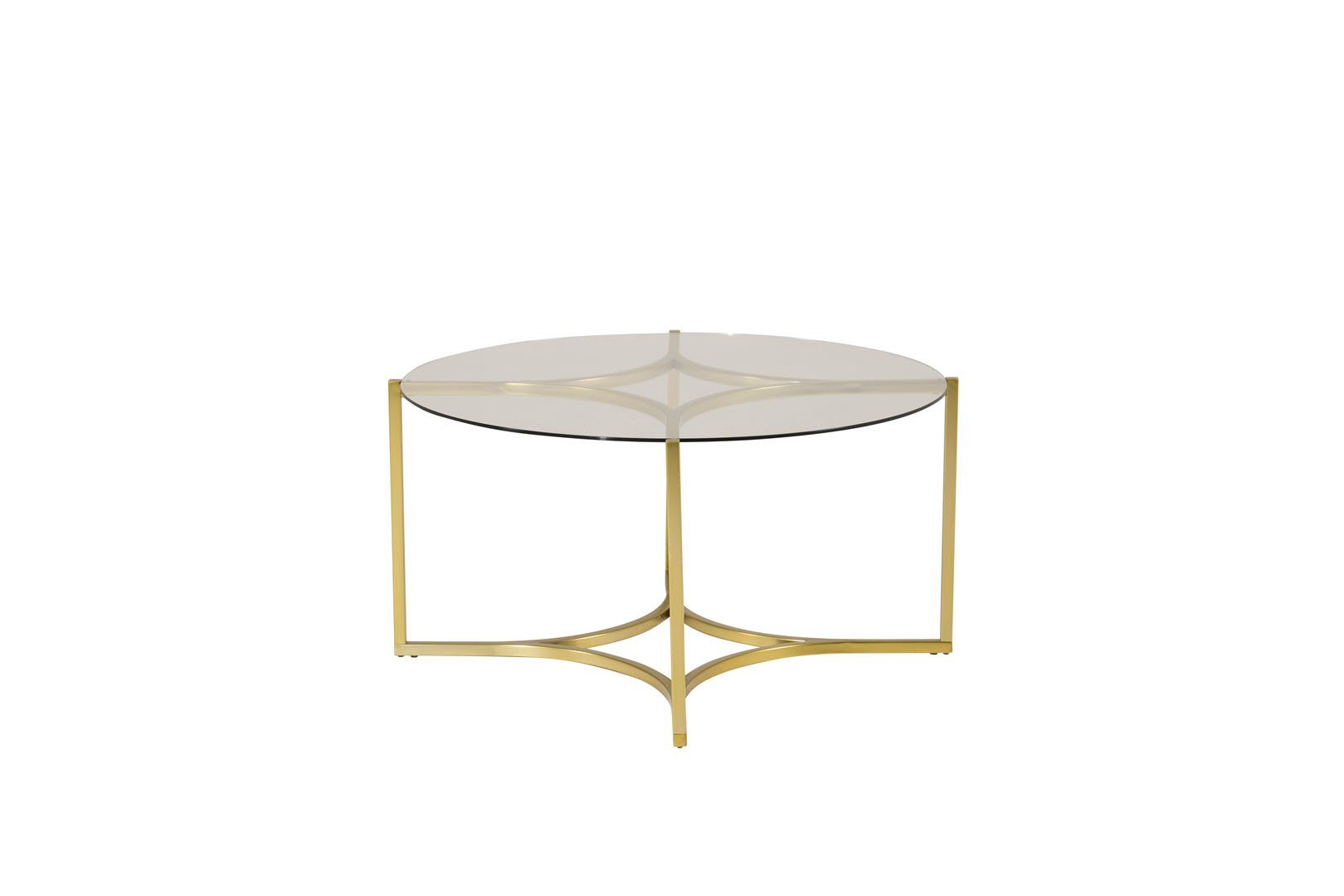 ebuy24 Couchtisch Kivik Couchtisch Ø90 cm Glas rauchfarben. (1-St)