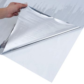 vidaXL Wandpaneel Sonnenschutzfolien 3 Stk Statisch Reflektierend Silbern PVC