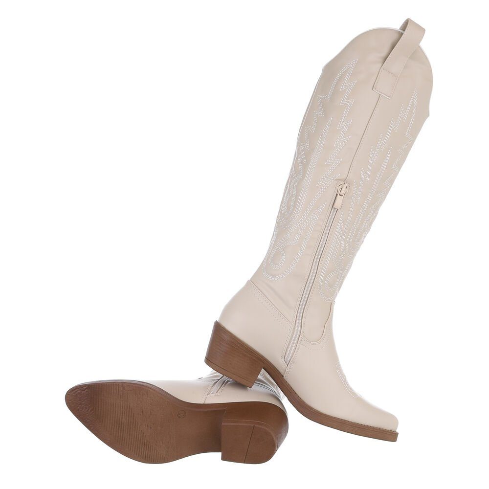 Ital-Design Damen Cowboyboots Western Westernstiefel Blockabsatz günstig online kaufen