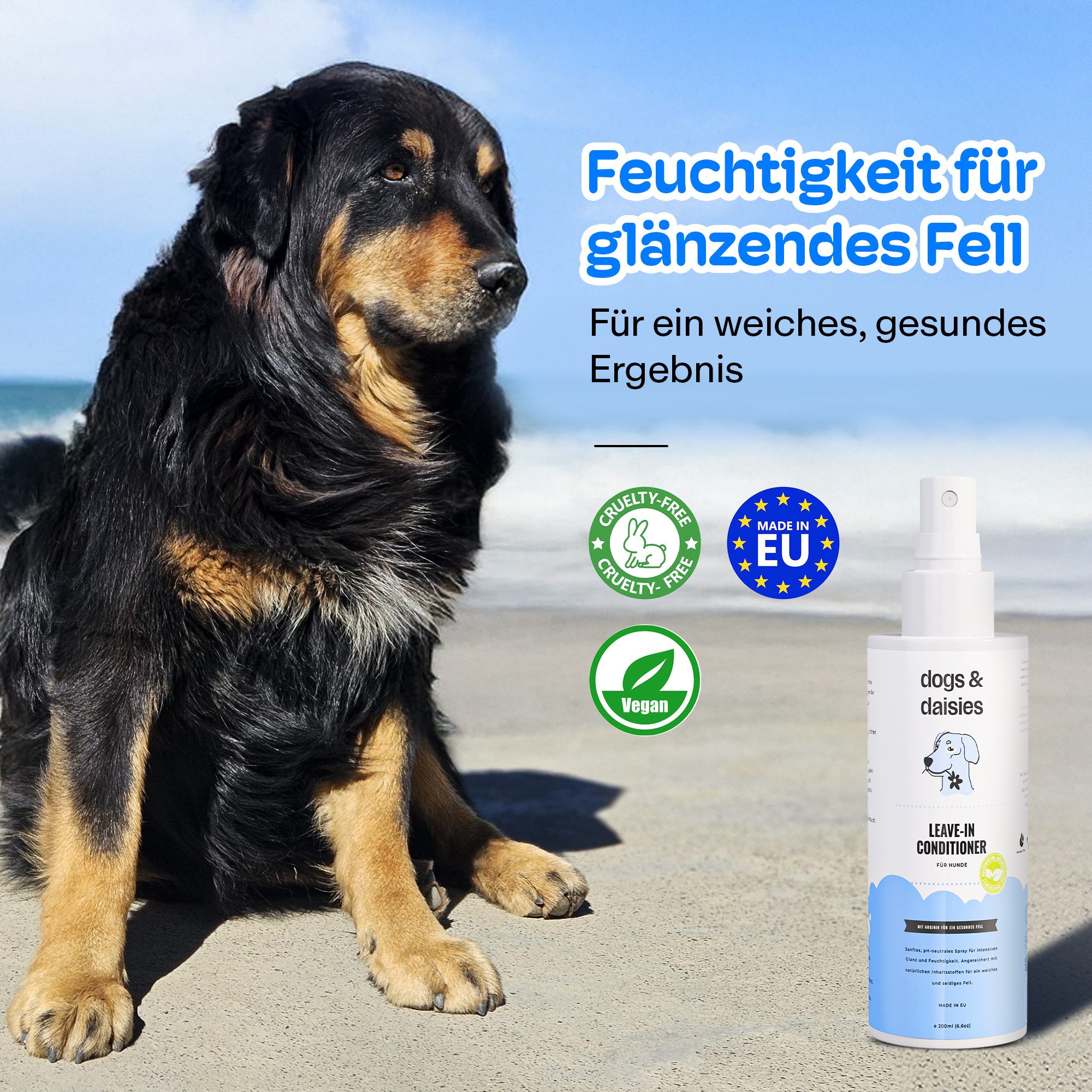 Dogs & Daisies Fellpflege Dogs & Daisies Natürlicher Leave In Hunde Conditioner, 200 ml