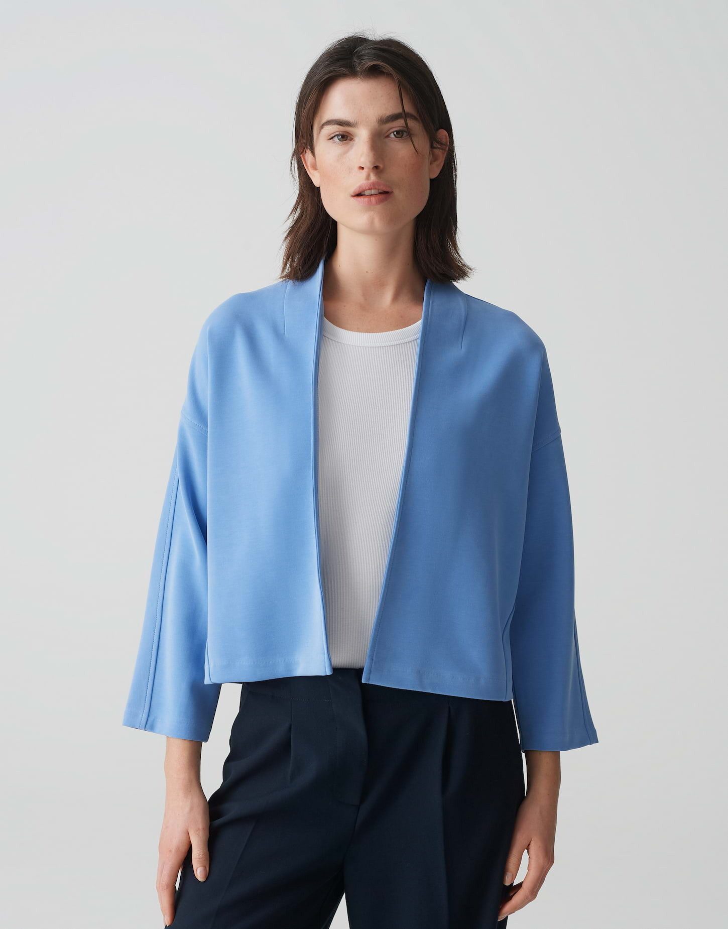 Jackenblazer Sweatjacke JEKONA Regular aus weichem Modal Mix