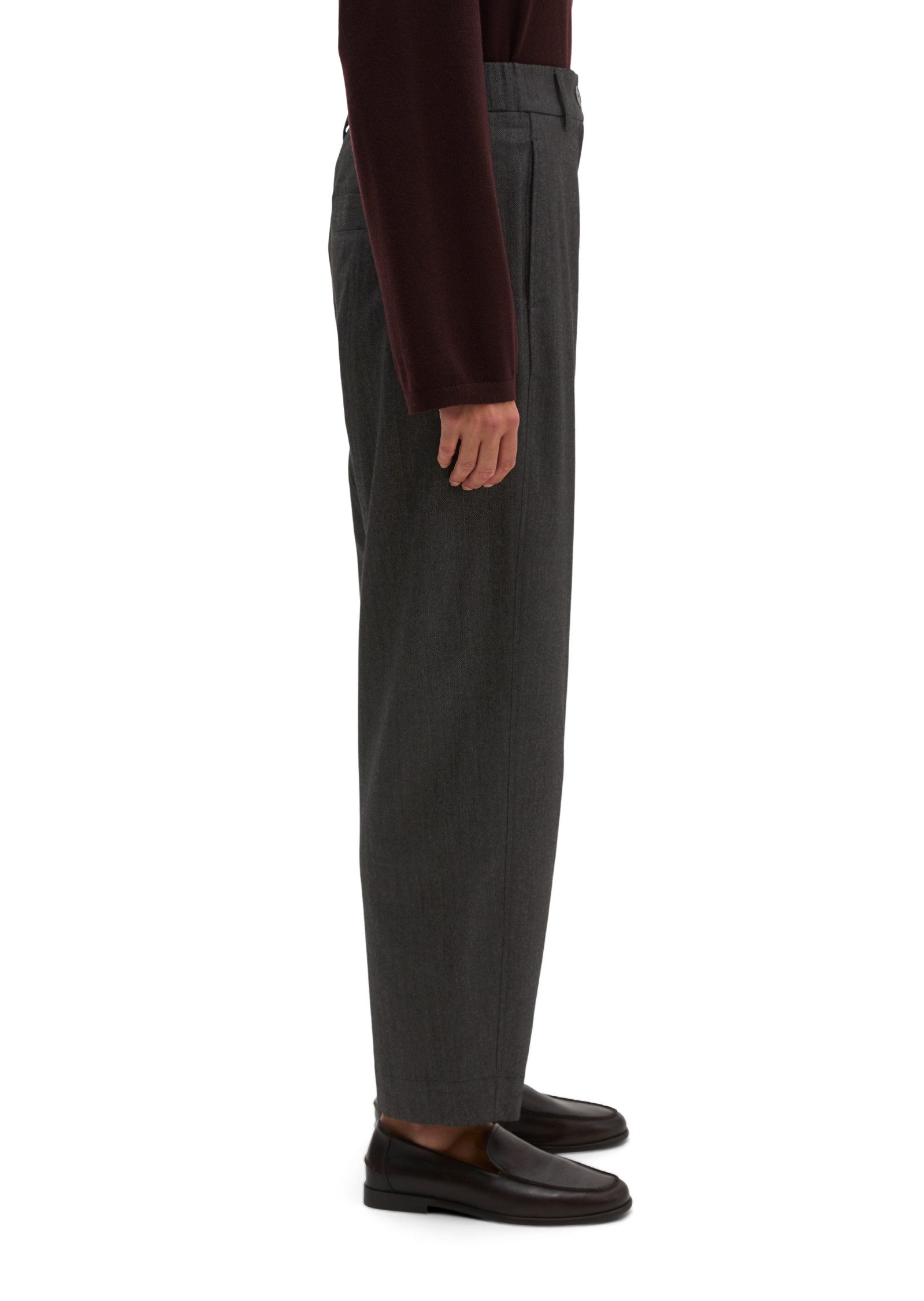 Marc O'Polo Stoffhose MINU BARREL in Woll-Optik, Barrel Fit – Bild 4 von 5