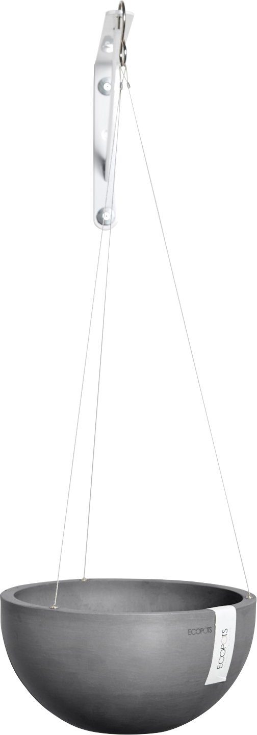 ECOPOTS Blumentopf HANGING BRUSSELS Grey, BxTxH: 26,5x26,5x13 cm | Pflanzkübel