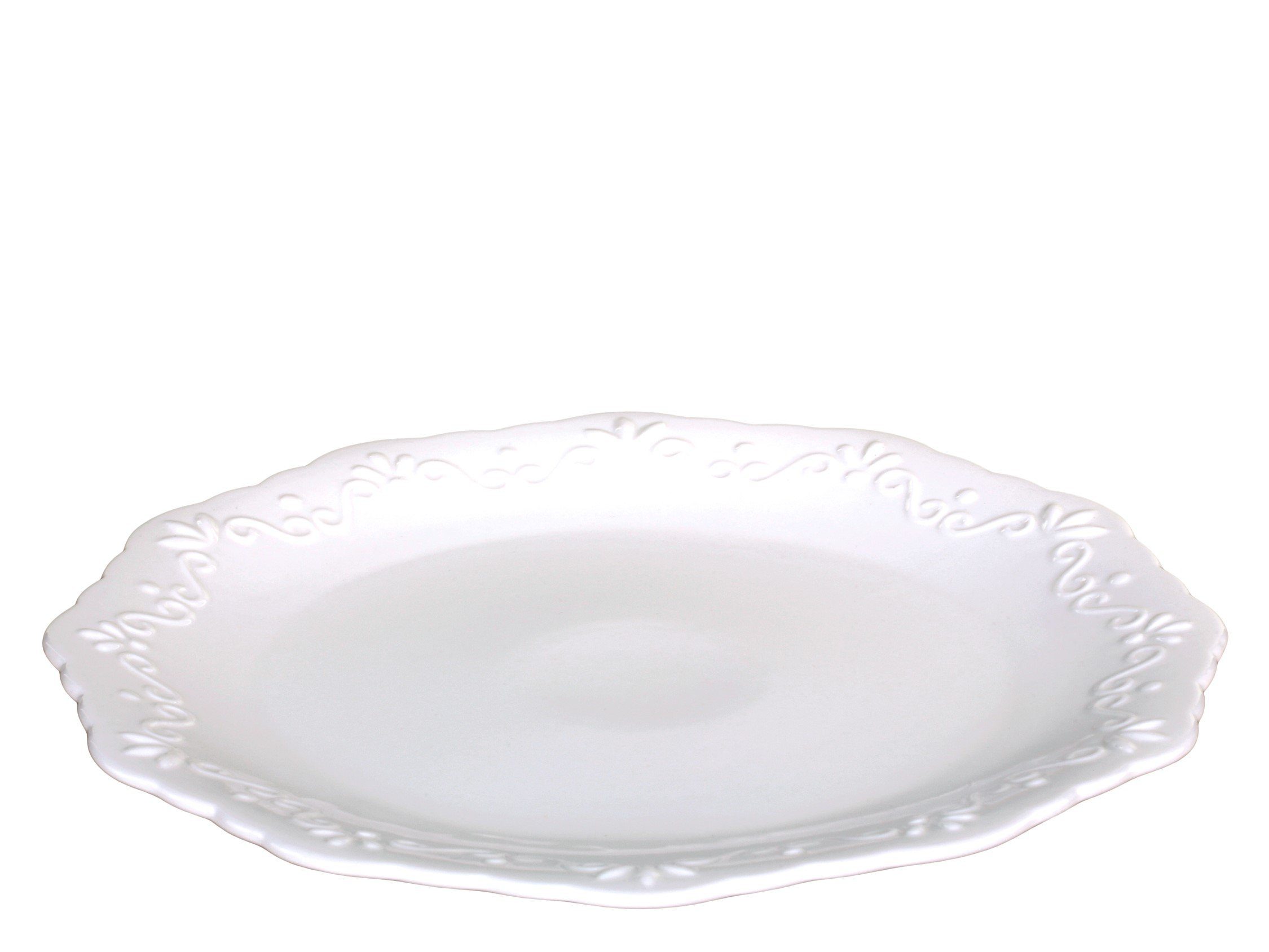 Chic Antique Speiseteller Chic Antique Essteller PROVENCE Porzellan Weiß 27 cm