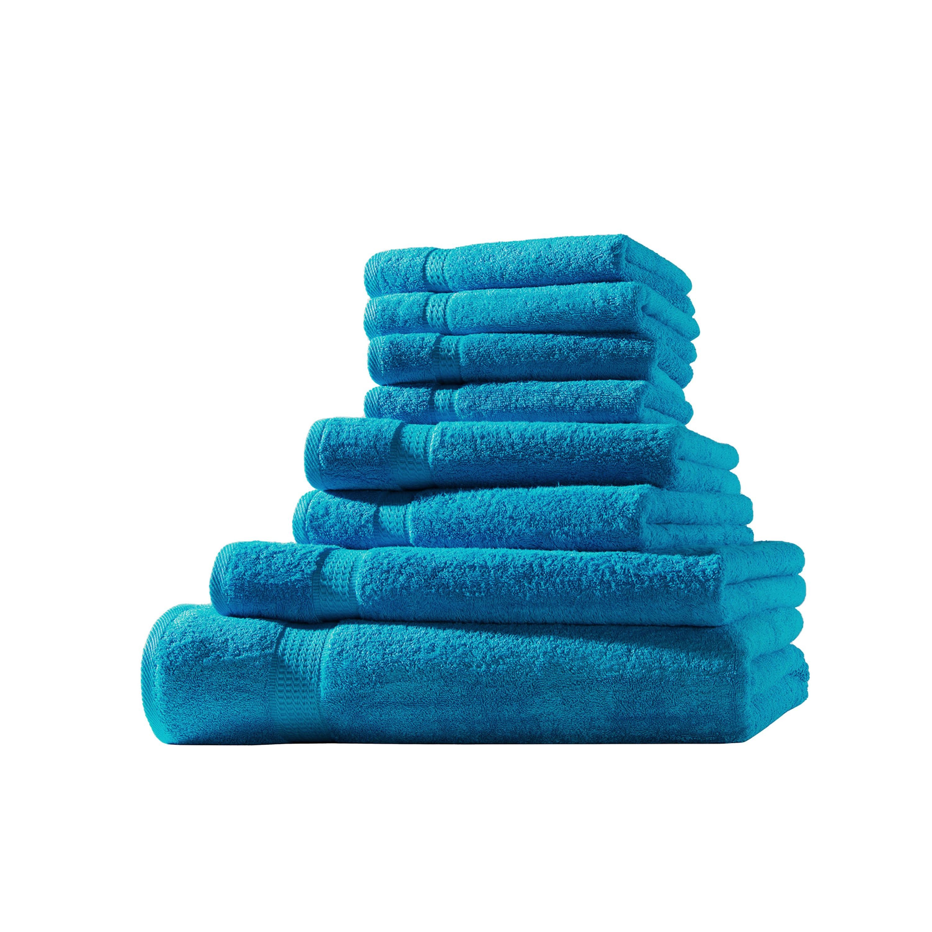 Visaggio Duschtücher Luxuriöse Handtücher aus 100% Baumwolle, Frottier (1-St), Handtücher in luxuriöser Qualität mit Bordüre, einfarbig