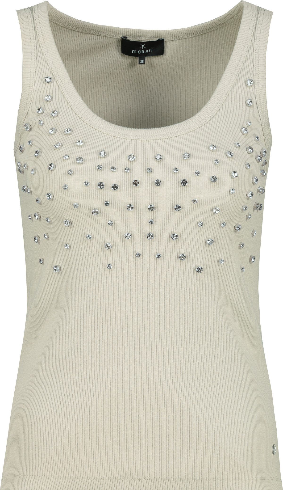 Kurzarmhemd Top mit Strasssteinen - Slim Fit