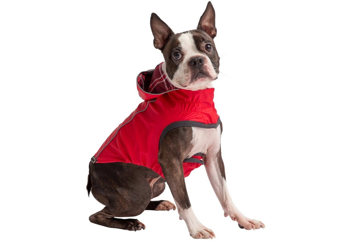 GF Pet Hunderegenmantel Elastofit Regenmantel für Hunde, rot, XS