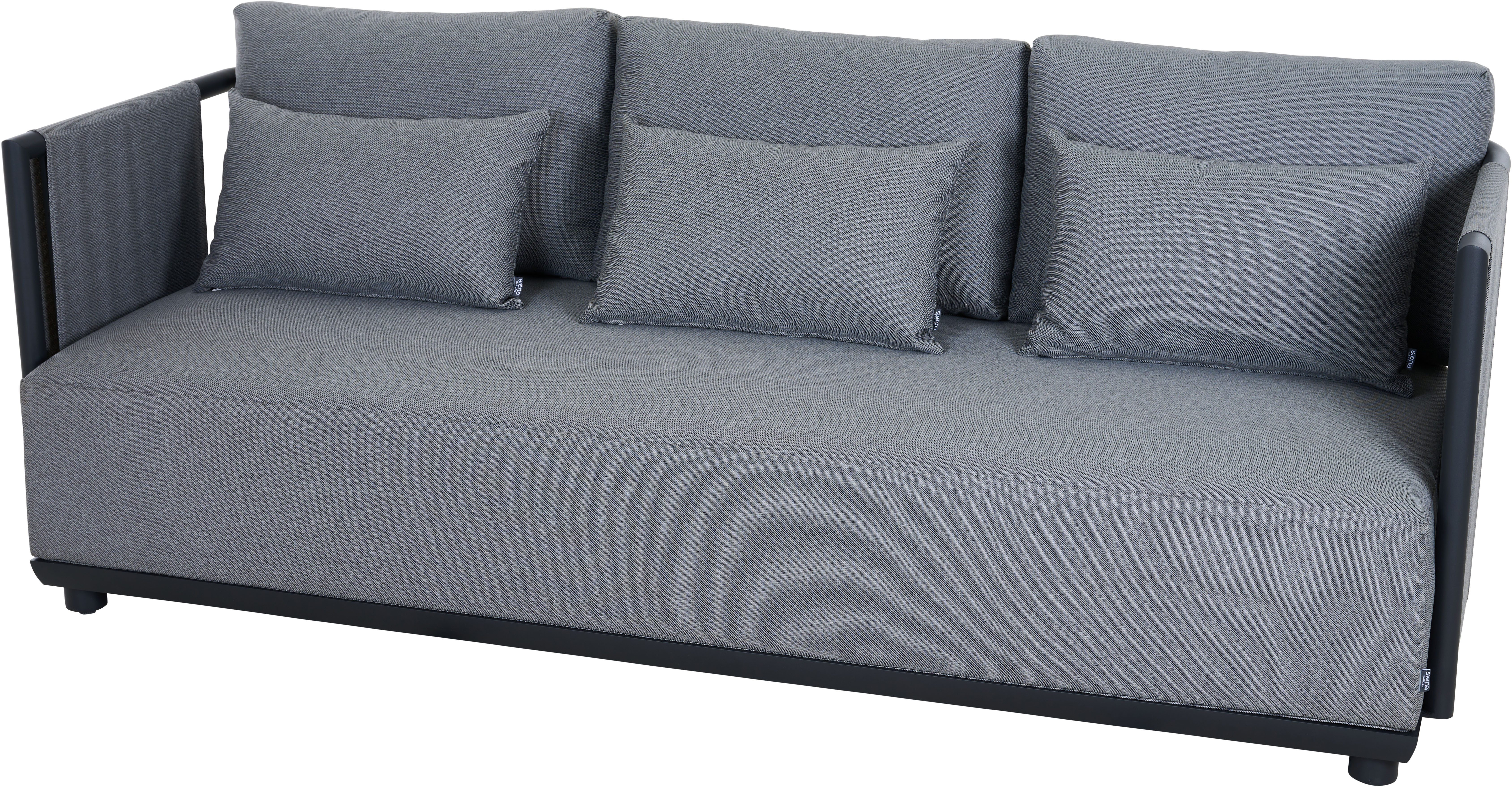 Siena Garden Gartensofa ADEYRA, Gestell aus Aluminium, inkl. Kissen, 3er Loungesofa