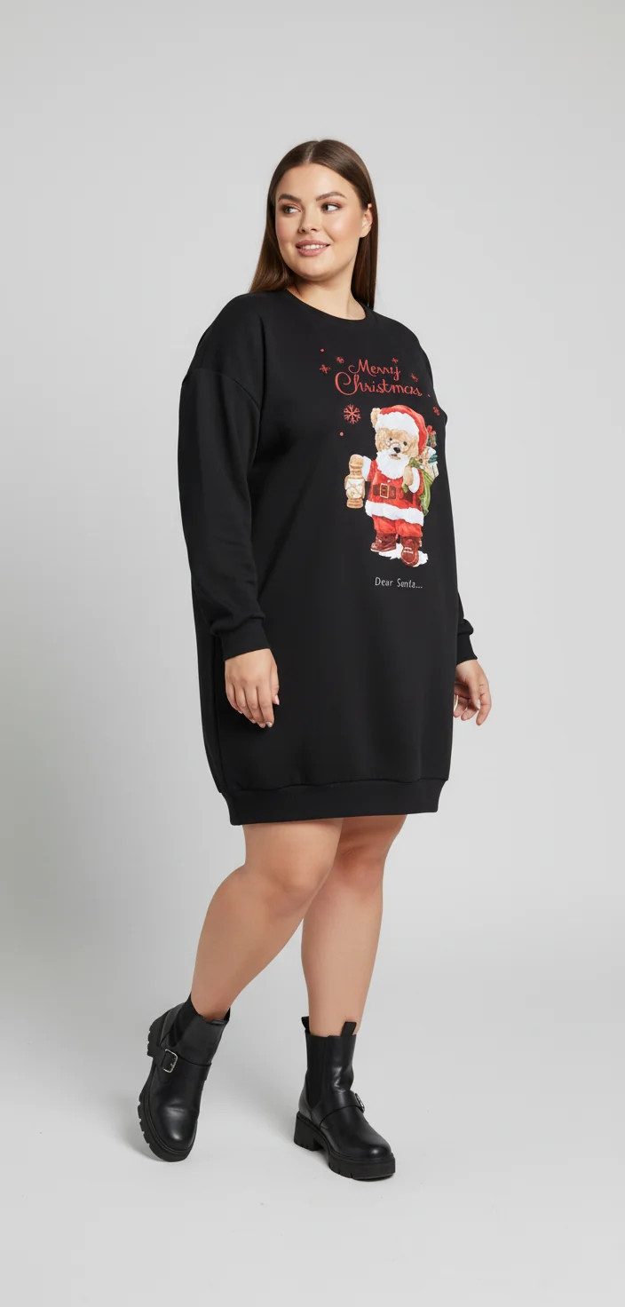 Shape of You Minikleid Teddybär Sweatshirt-Kleid günstig online kaufen