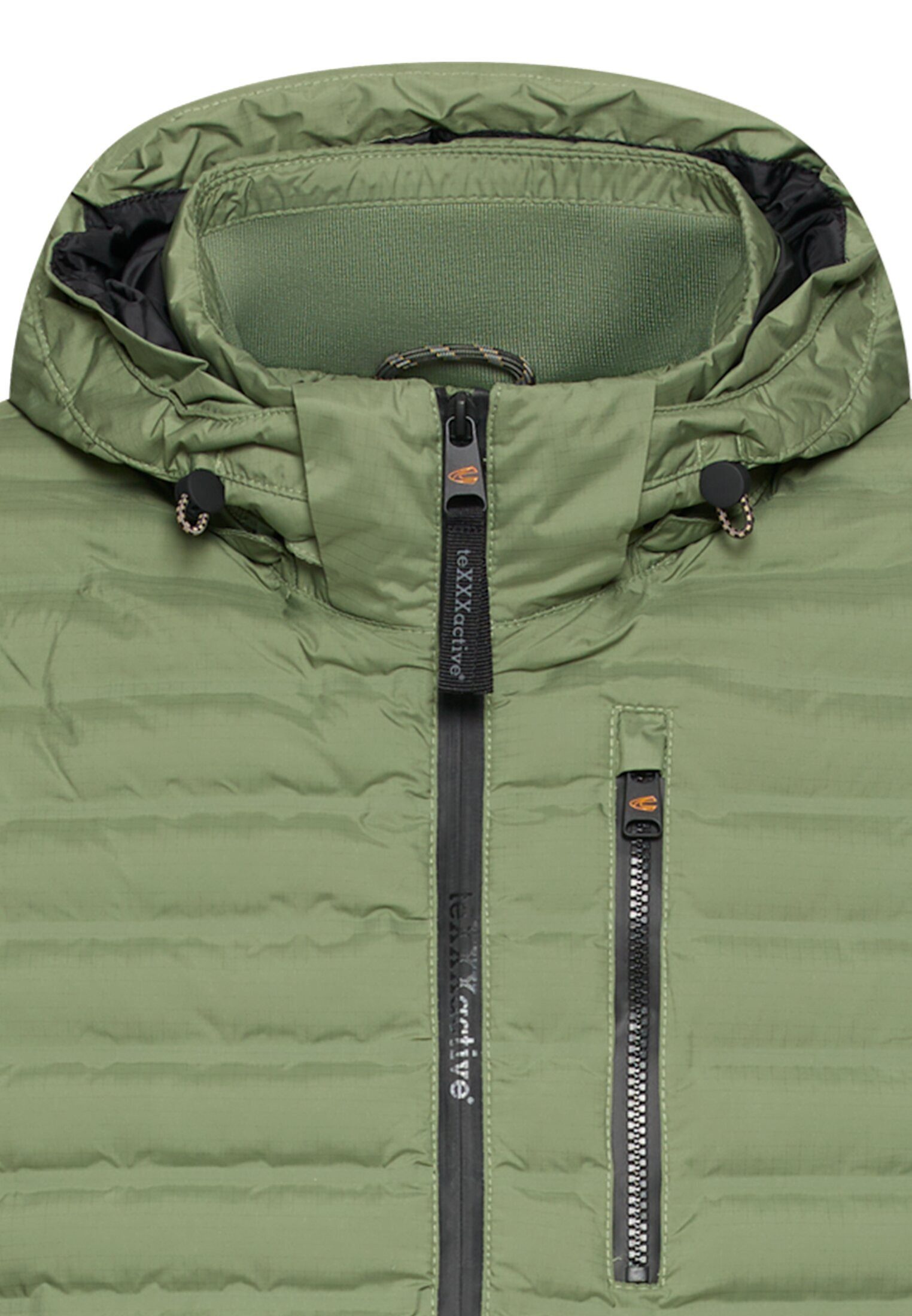 camel active Funktionsjacke mit abnehmbarer Kapuze Langarm Markenlabel
