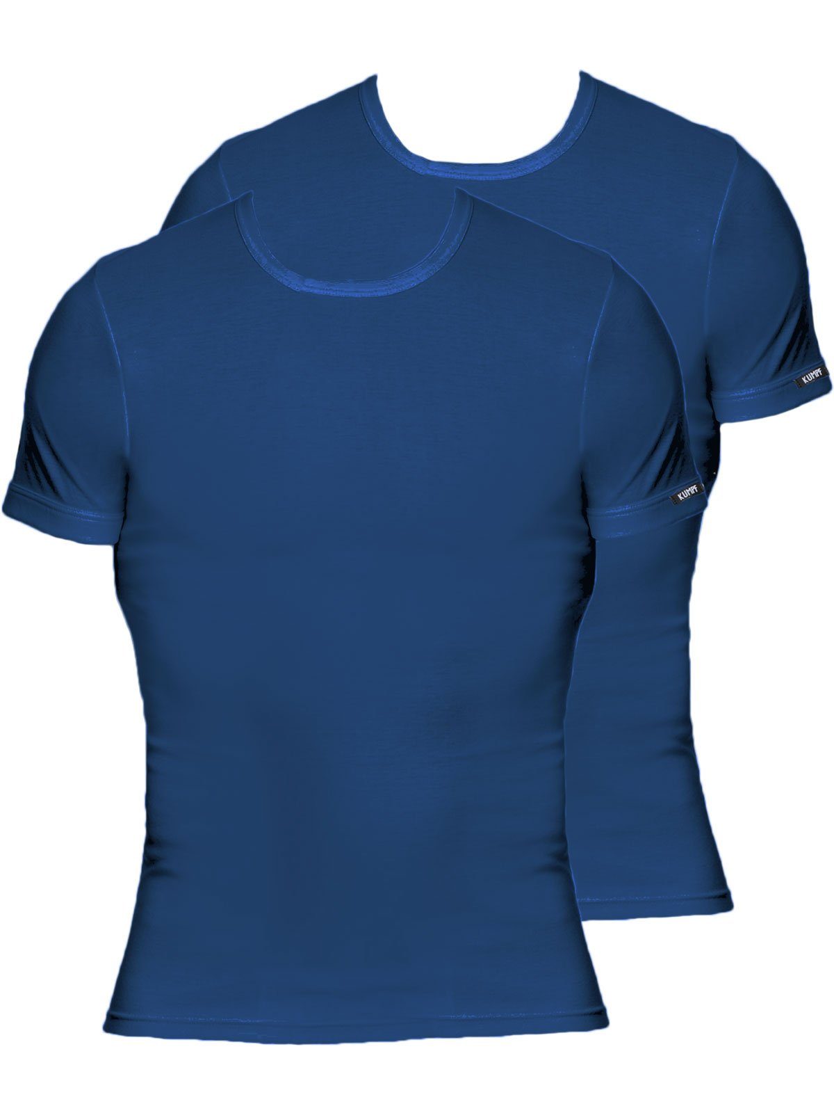 KUMPF Unterziehshirt 2er Sparpack Herren T-Shirt Bio Cotton (Spar-Set, 2-St) hohe Markenqualität darkblue