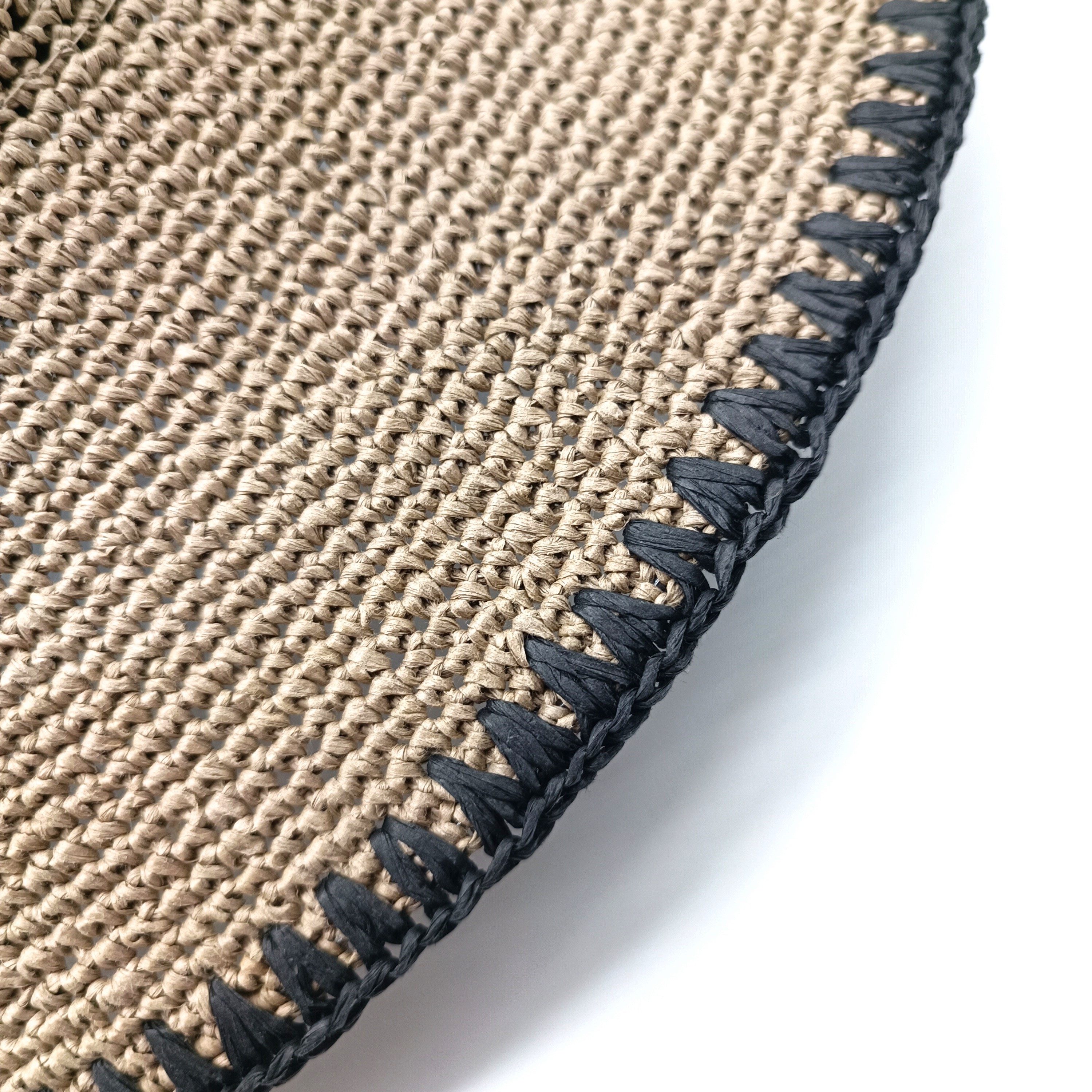 Seeberger Strohhut DA-Strohhut taupe/schwarz