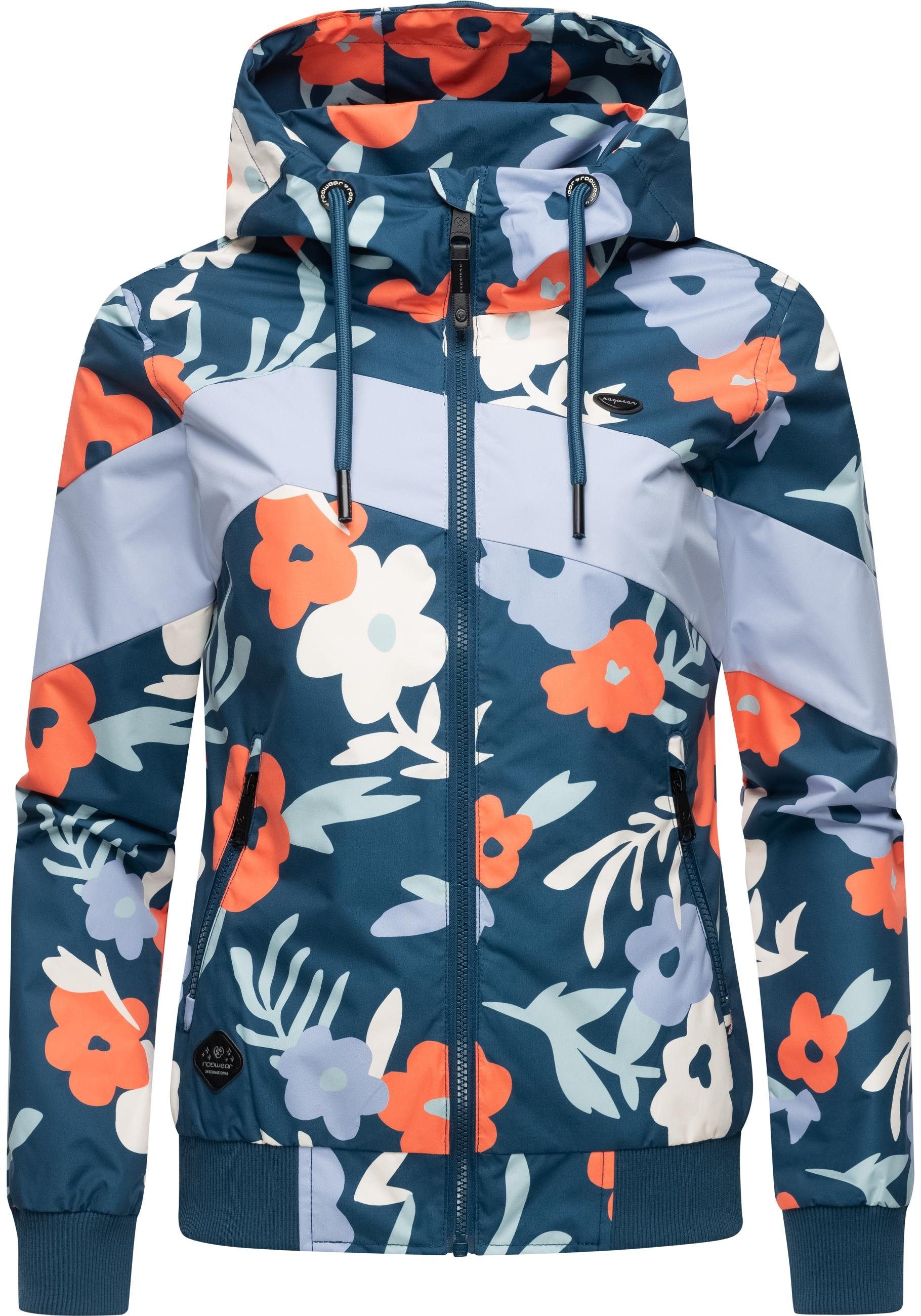 Ragwear Outdoorjacke Nuggie Block Flower modische Damen Freizeitjacke mit f günstig online kaufen