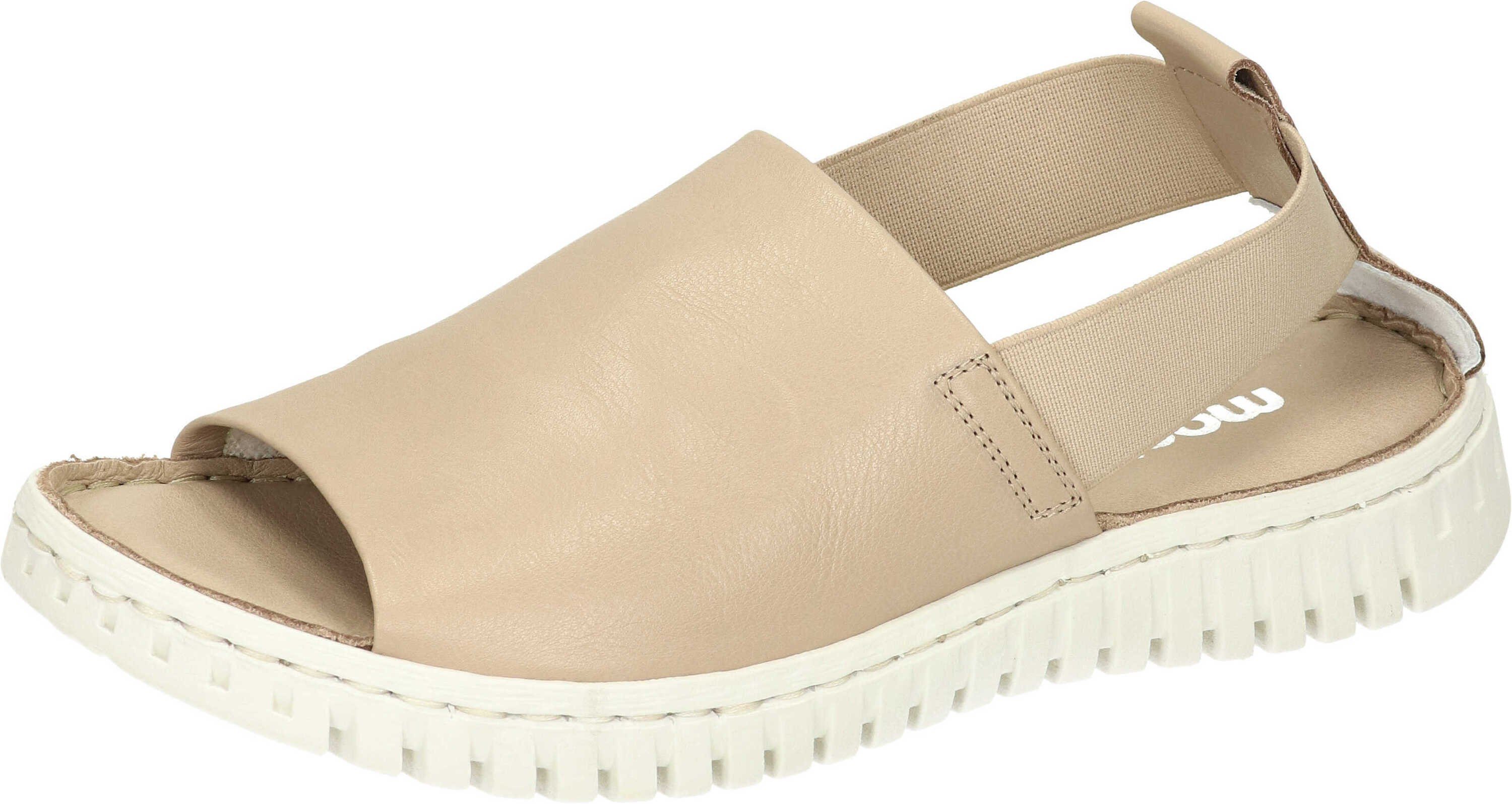 Keilsandalette Leder Manitu echtem Sandalen beige aus