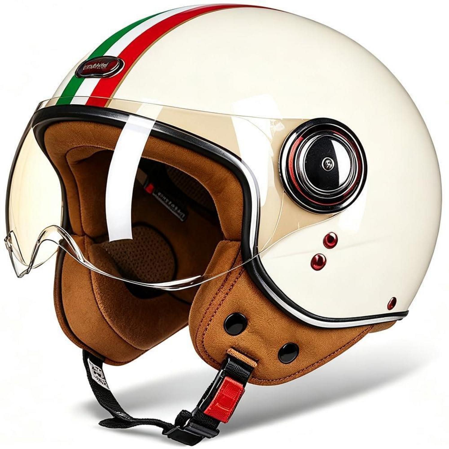 LuxusKollektion Motorradhelm Motorrad-Halbhelm mit Sonnenschirm