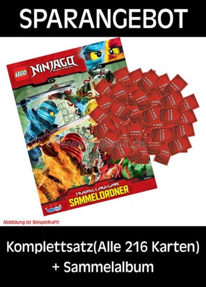 LEGO® Sammelkarte LEGO Ninjago Serie 2 Komplettsatz(Alle 216 Karten) + album Deutsch