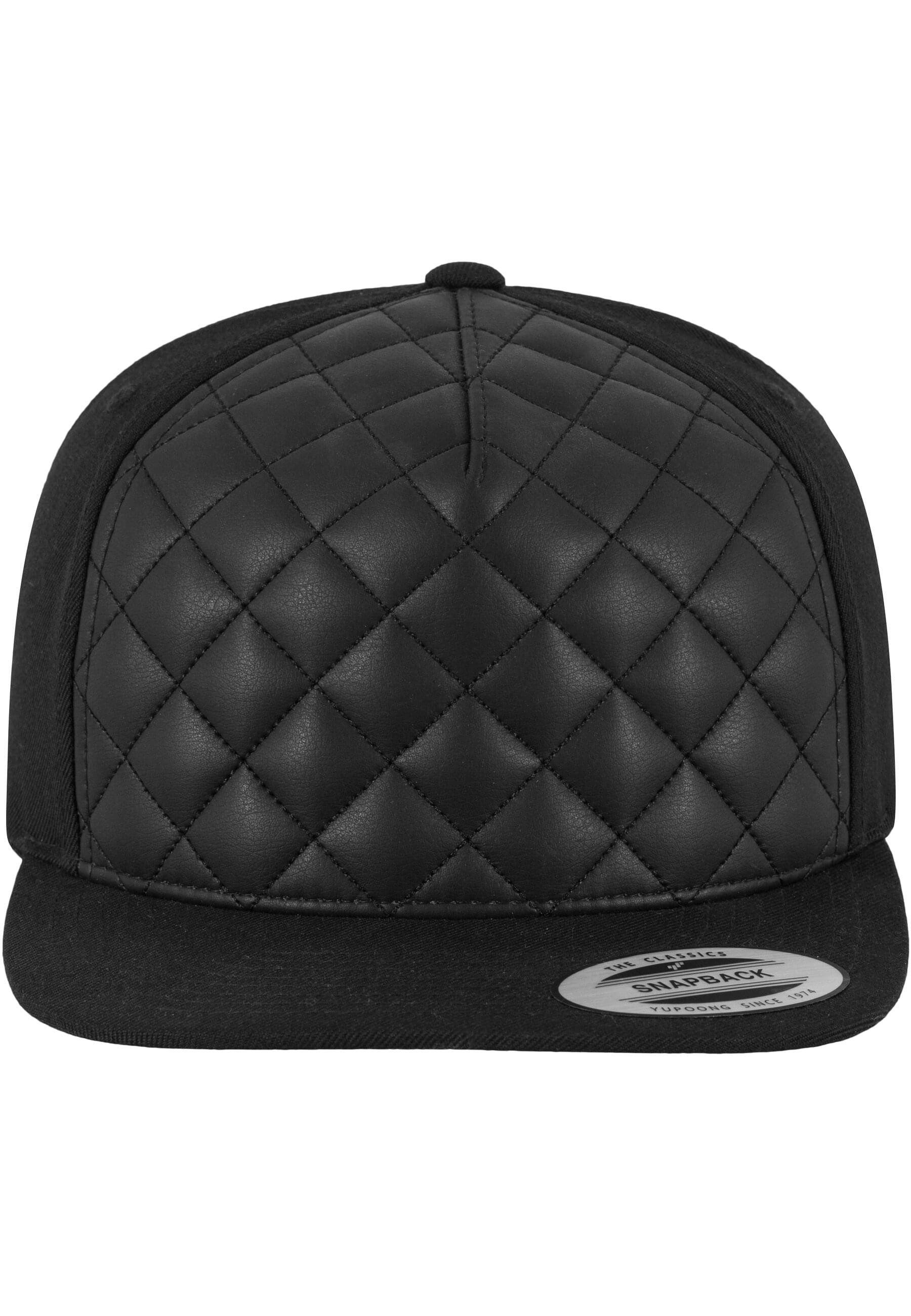 Flexfit Diamond Quilted Snapback Cap – Unisex, Gestepptes Kunstleder, Verstellbar