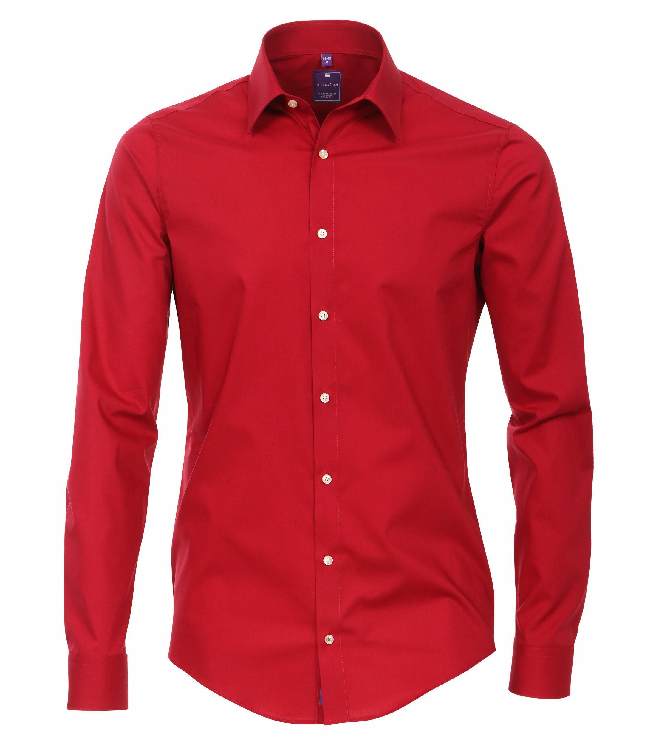 Elegantes Hemd Rot Herren Fotos