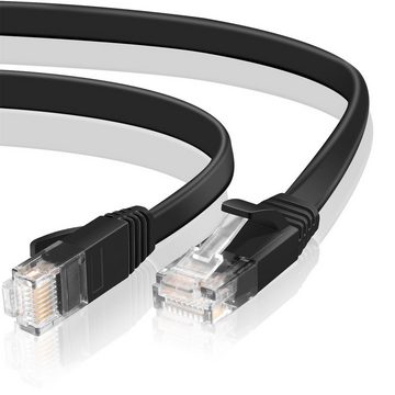 HOCO Cat 6 Netzwerkkabel flaches LAN-Kabel, RJ-45 (Ethernet), (200 cm), 10 / 100 / 1000 Mbits Geschwindigkeit bis 1 Gbits UTP Patchkabel