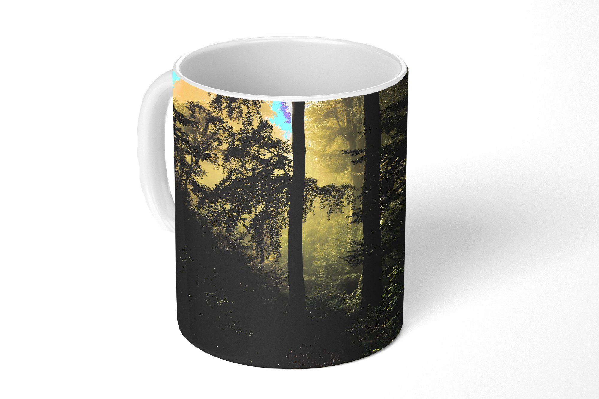 MuchoWow Tasse Wald - Bäume - Pflanzen - Blätter, Keramik, Kaffeetassen, Teetasse, Becher, Teetasse, Geschenk