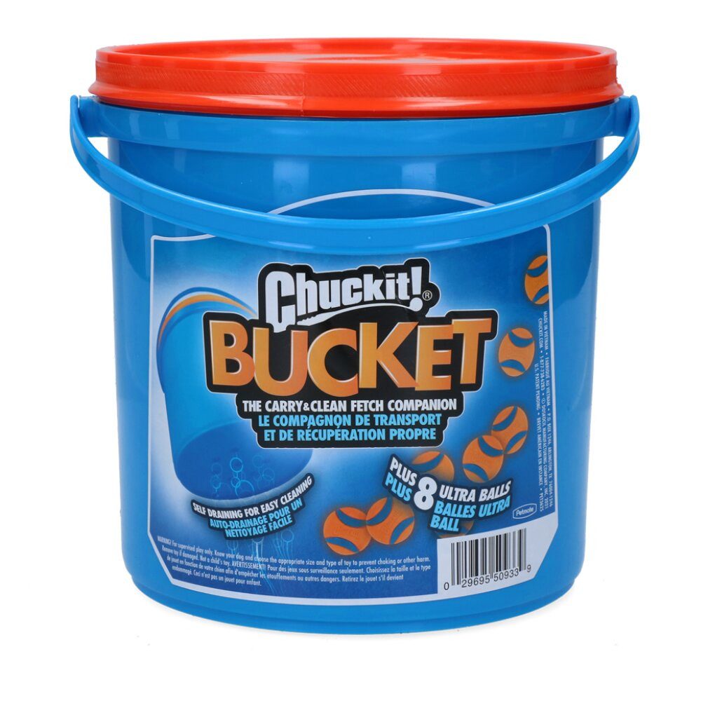Chuckit Tierball Bucket mit ultra ball Medium 8 St.