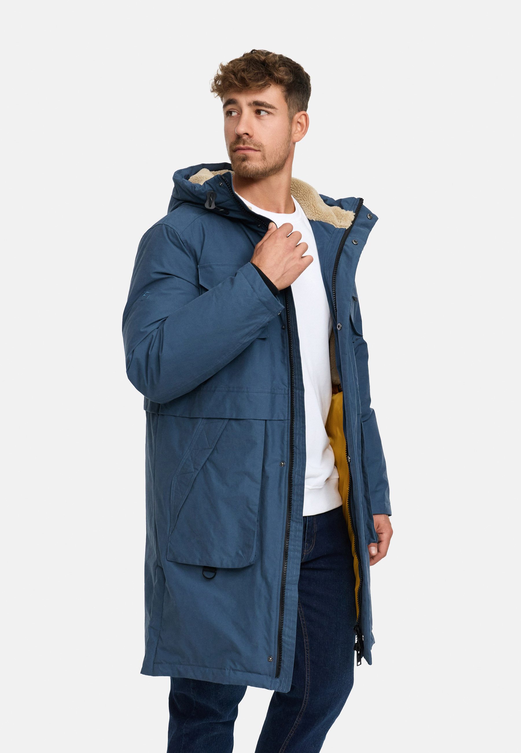 INDICODE Winterjacke Herren INKristof Herrenparka Herrenjacke Langer Parka mit wärmender Wattierung – Bild 4 von 5