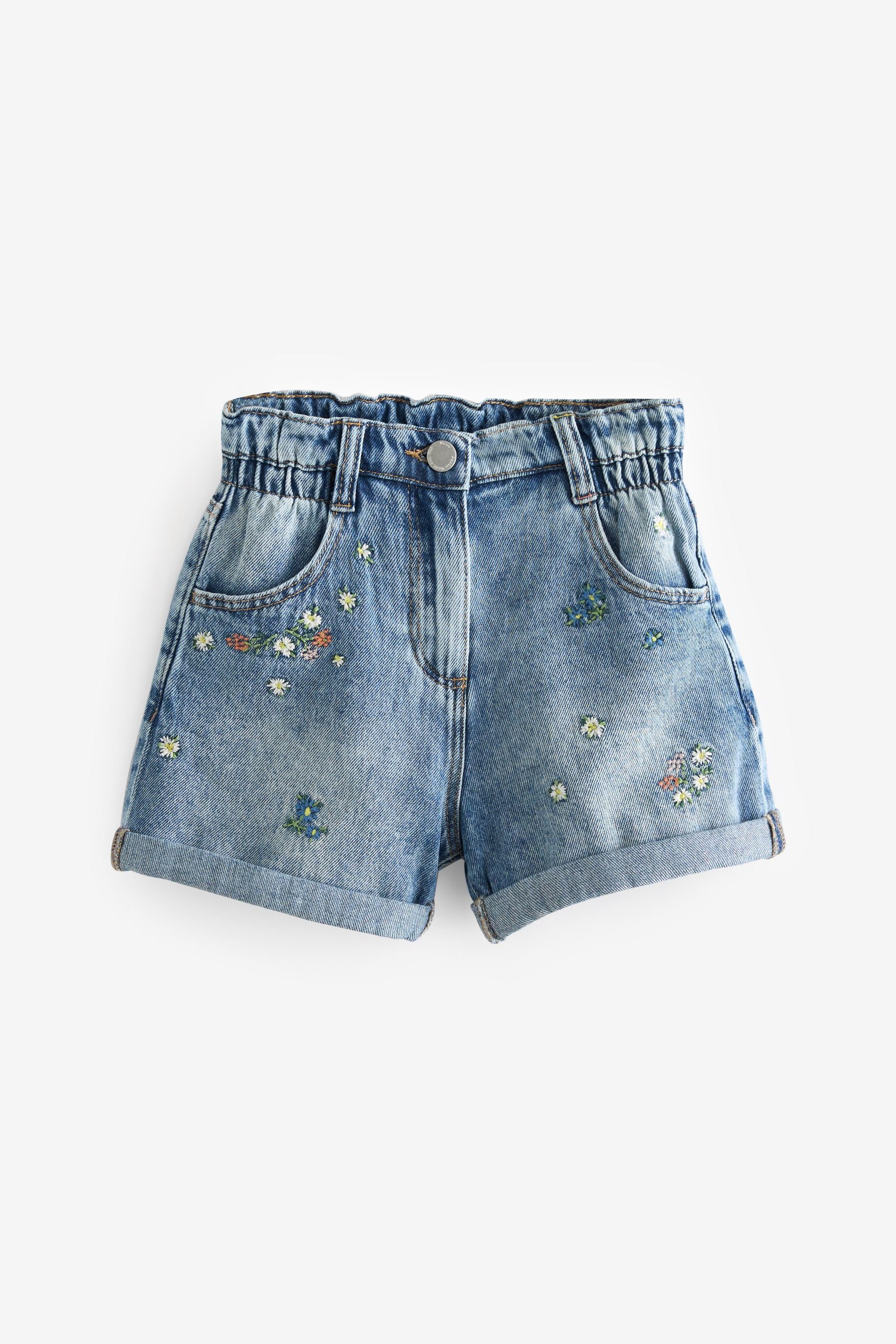Next Jeansshorts Jeansshorts mit Blumenstickerei (1-tlg) günstig online kaufen