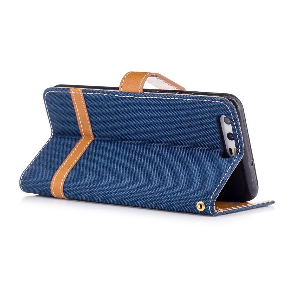 König Design Handyhülle Huawei P10, Huawei P10 Handyhülle Bookcover Blau