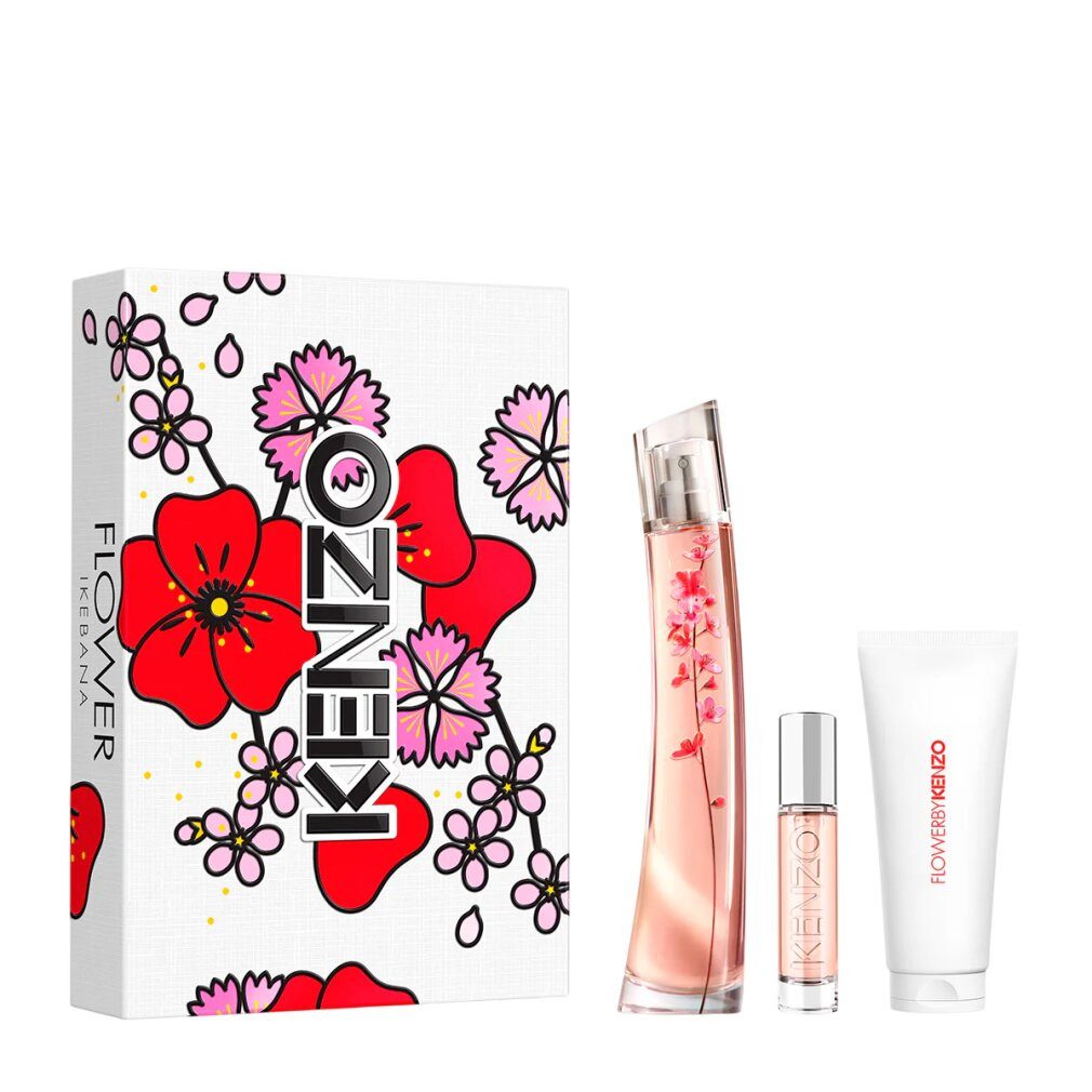 KENZO Eau de Parfum Flower Ikebana Sakura Gift Set 75ml EDP + 10ml EDP + 75ml Body Lotion