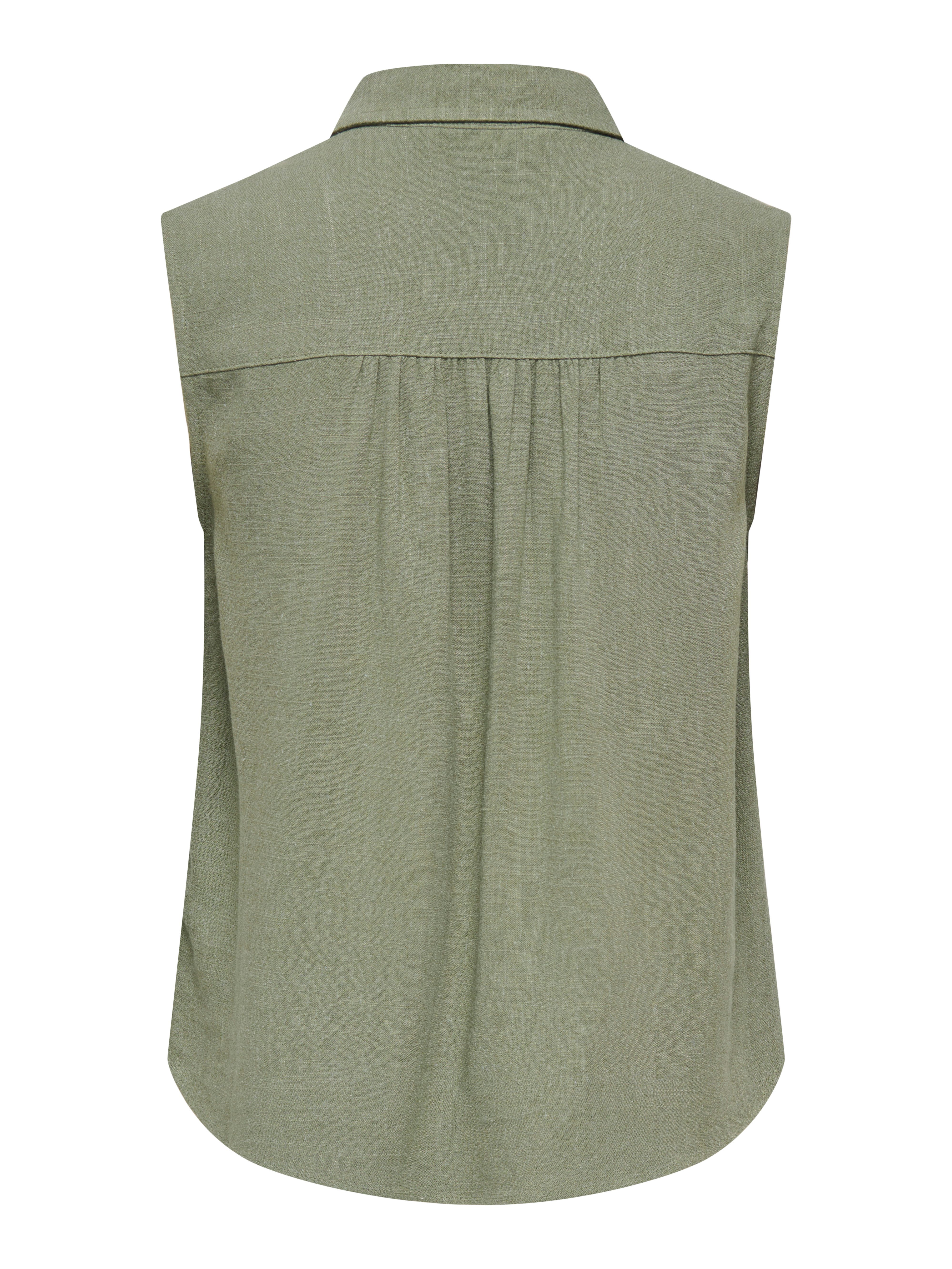 ONLY Blusentop ONLSIESTA S/L LINEN BL SHIRT PNT NOOS mit Leinen
