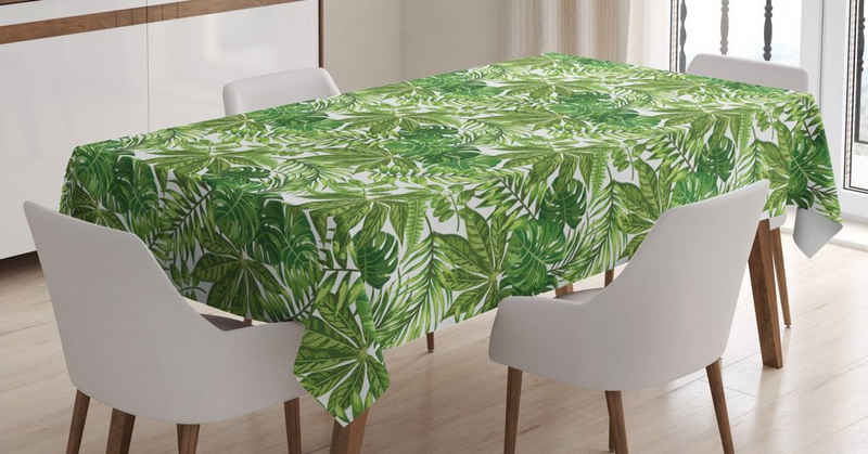 Abakuhaus Tischdecke »Farbfest Waschbar Für den Außen Bereich geeignet Klare Farben«, Palmblatt Dschungel-Laub-Eco